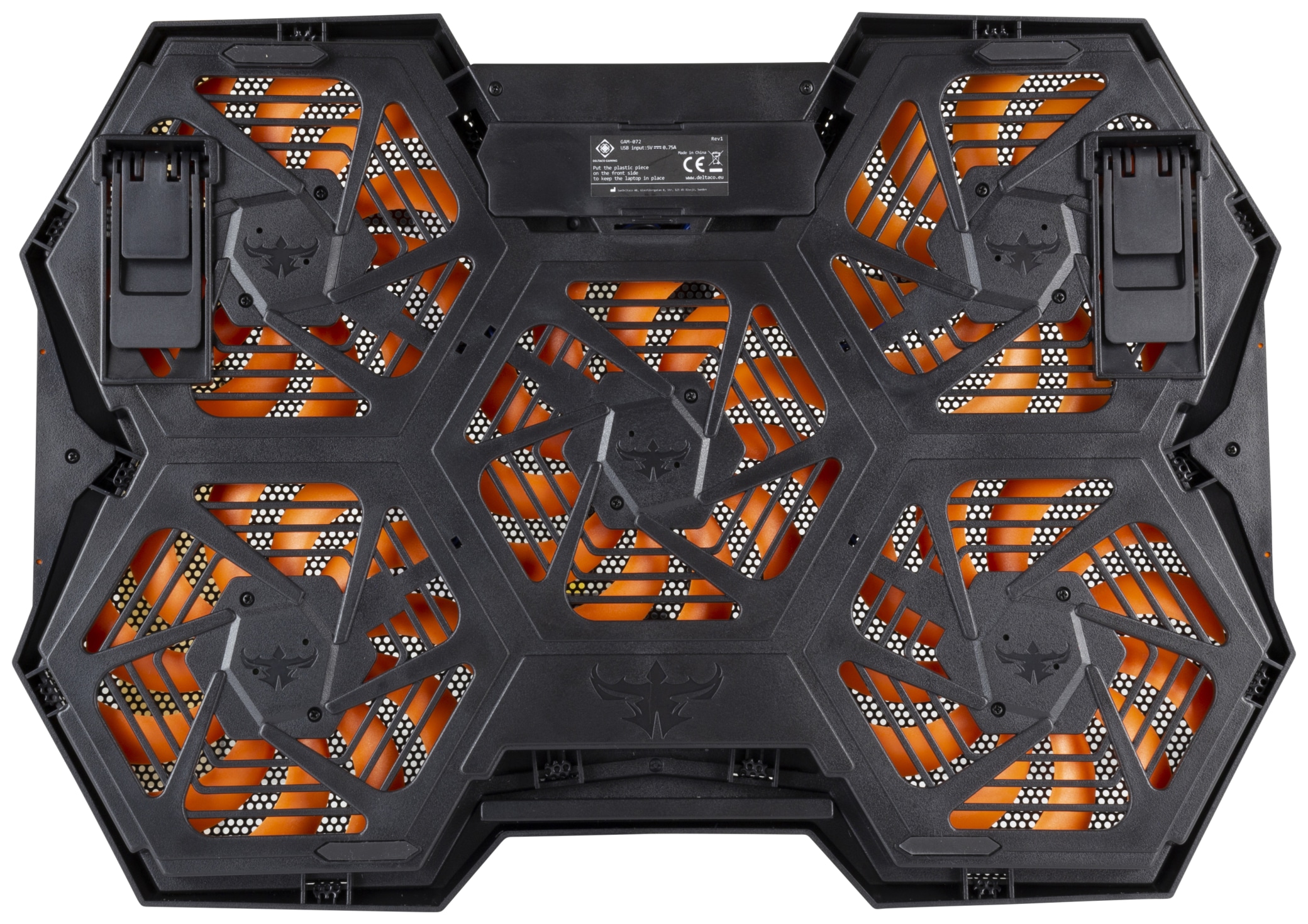 Laptop Kühler DELTACO GAMING, 1000-1300 U-min, 5x140 mm, 2xUSB-A Laptop Kühler DELTACO GAMING, 1000-1300 U-min, 5x140 mm, 2xUSB-A