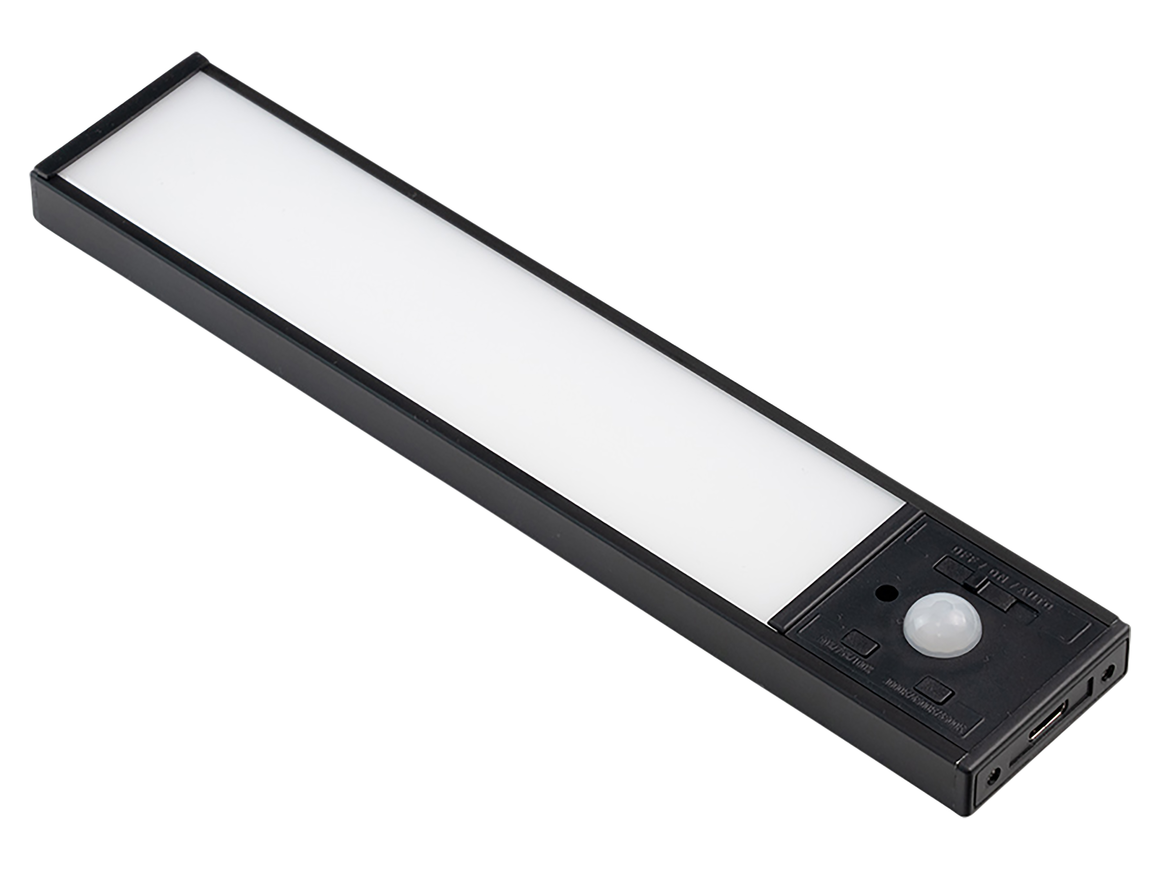 LUXULA LED-Schrankleuchte mit Bewegungsmelder, 2,2W, 450lm, CCT, IP20, schwarz, 20cm