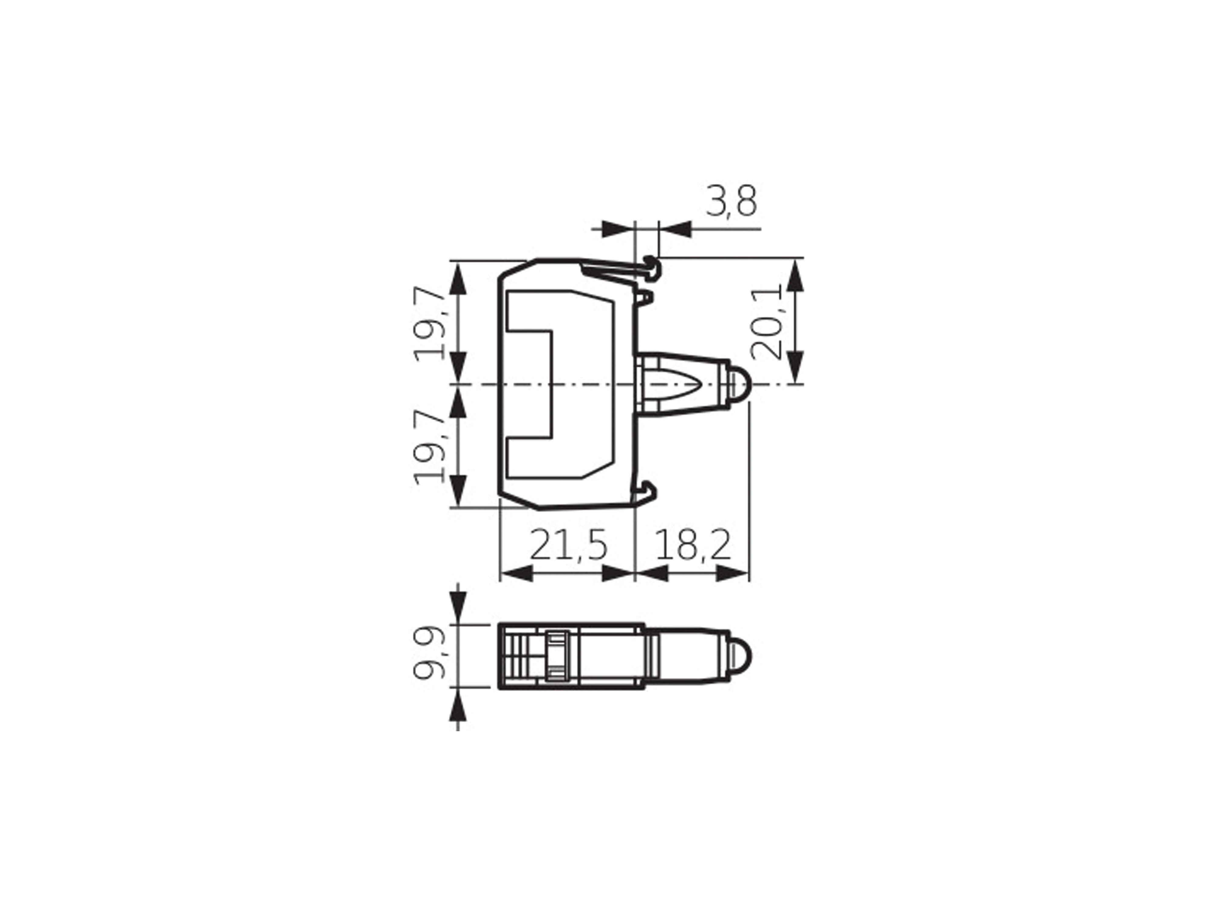 BACO Befehls- und Meldegeräte, 33EAYH, LED-Element, 3,7W, gelb BACO Befehls- und Meldegeräte, 33EAYH, LED-Element, 3,7W, gelb