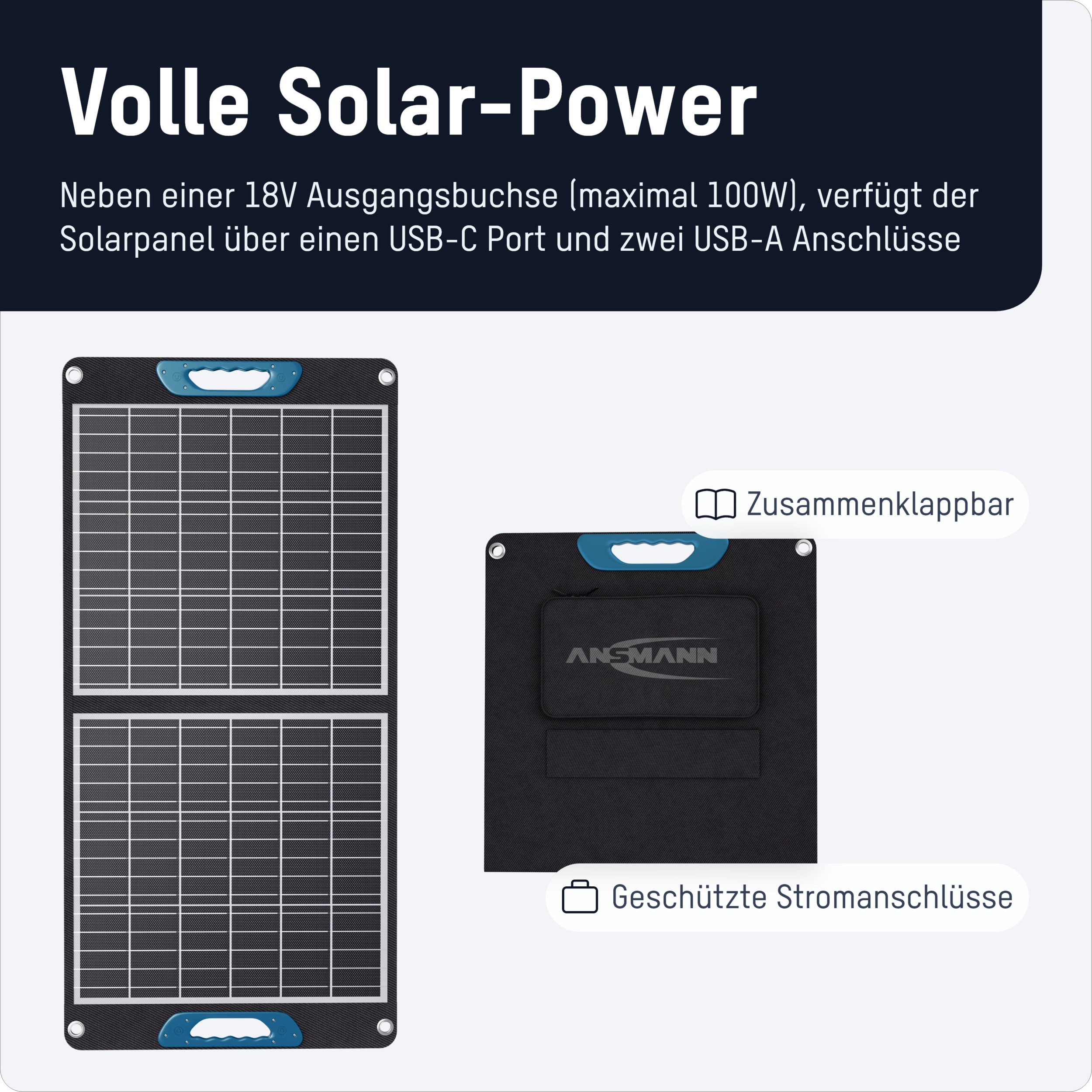 Solarpanel Ansmann 100W