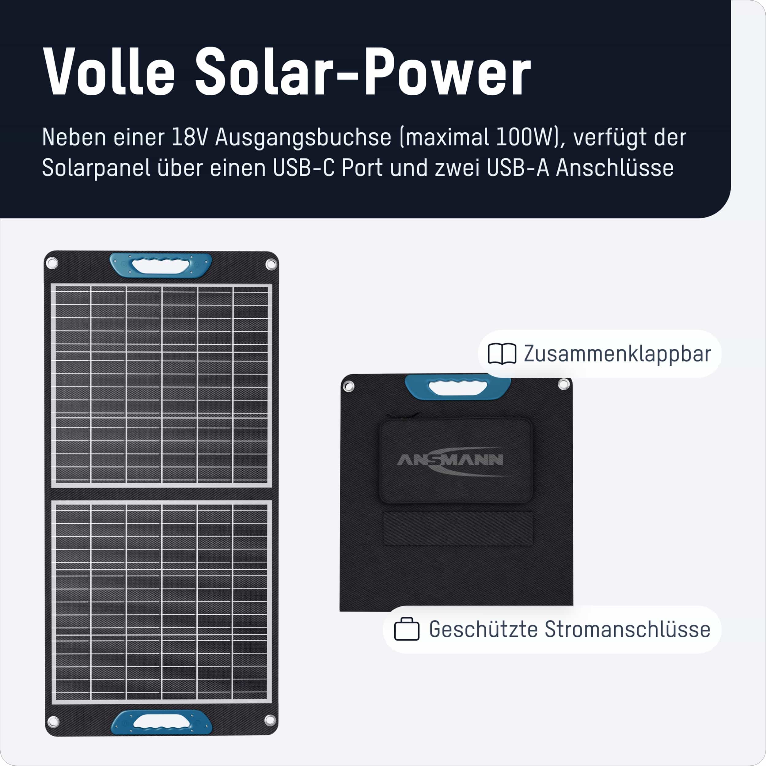 Solarpanel Ansmann 100W
