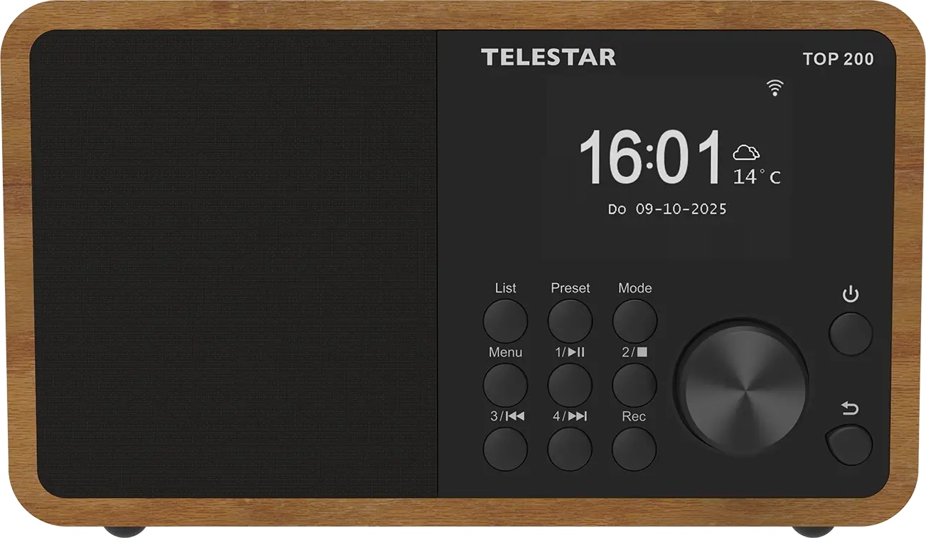 TELESTAR Internetradio TOP 200, DAB+/UKW, Bluetooth, Holzoptik