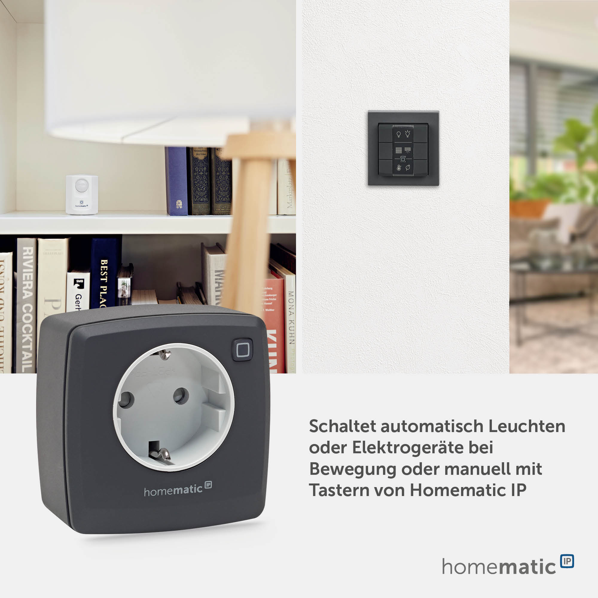 HOMEMATIC IP 161599A0, Schalt-Mess-Steckdose, anthrazit