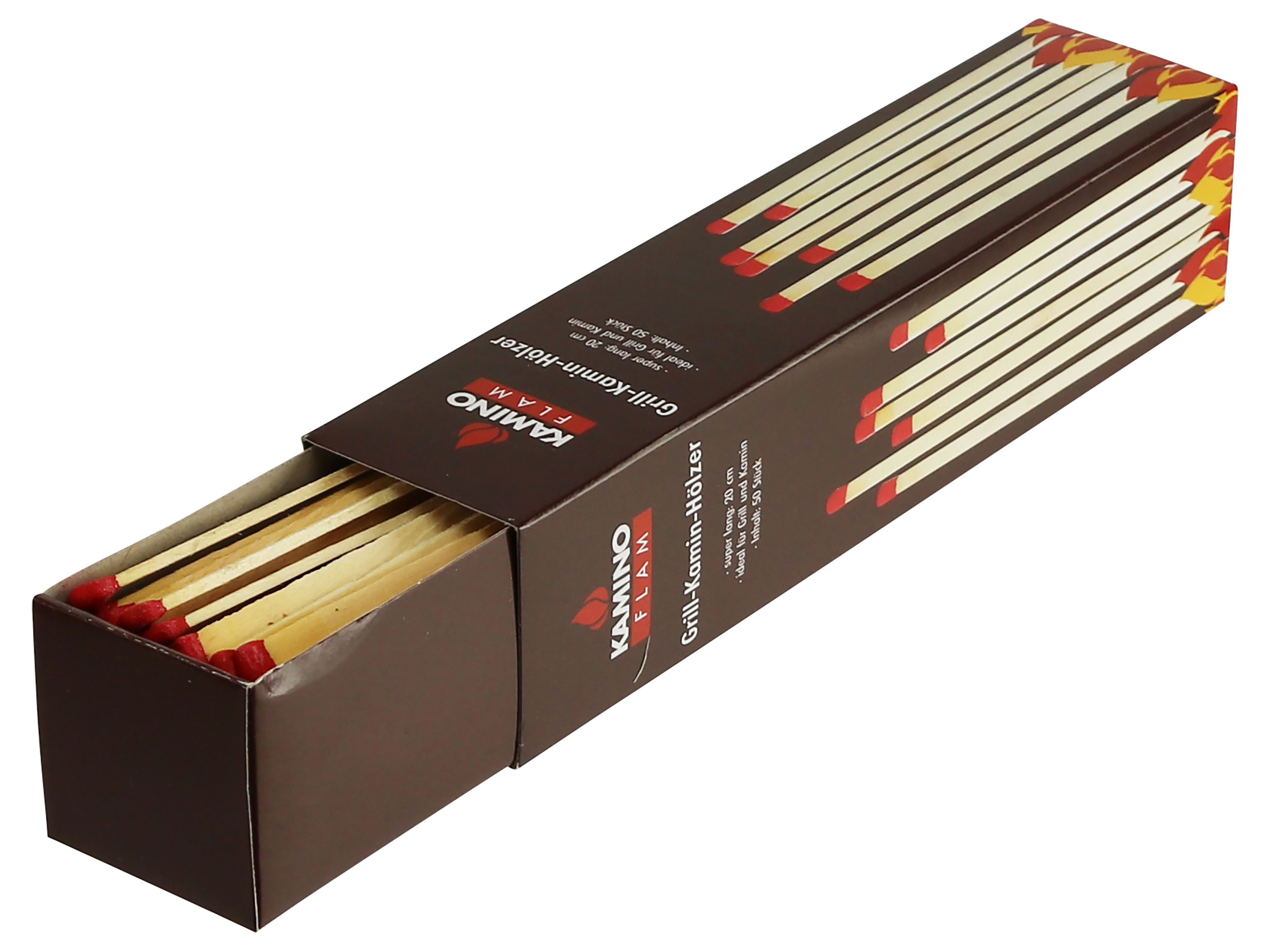 KAMINO Grill-Kamin-Hölzer, 50 Stück