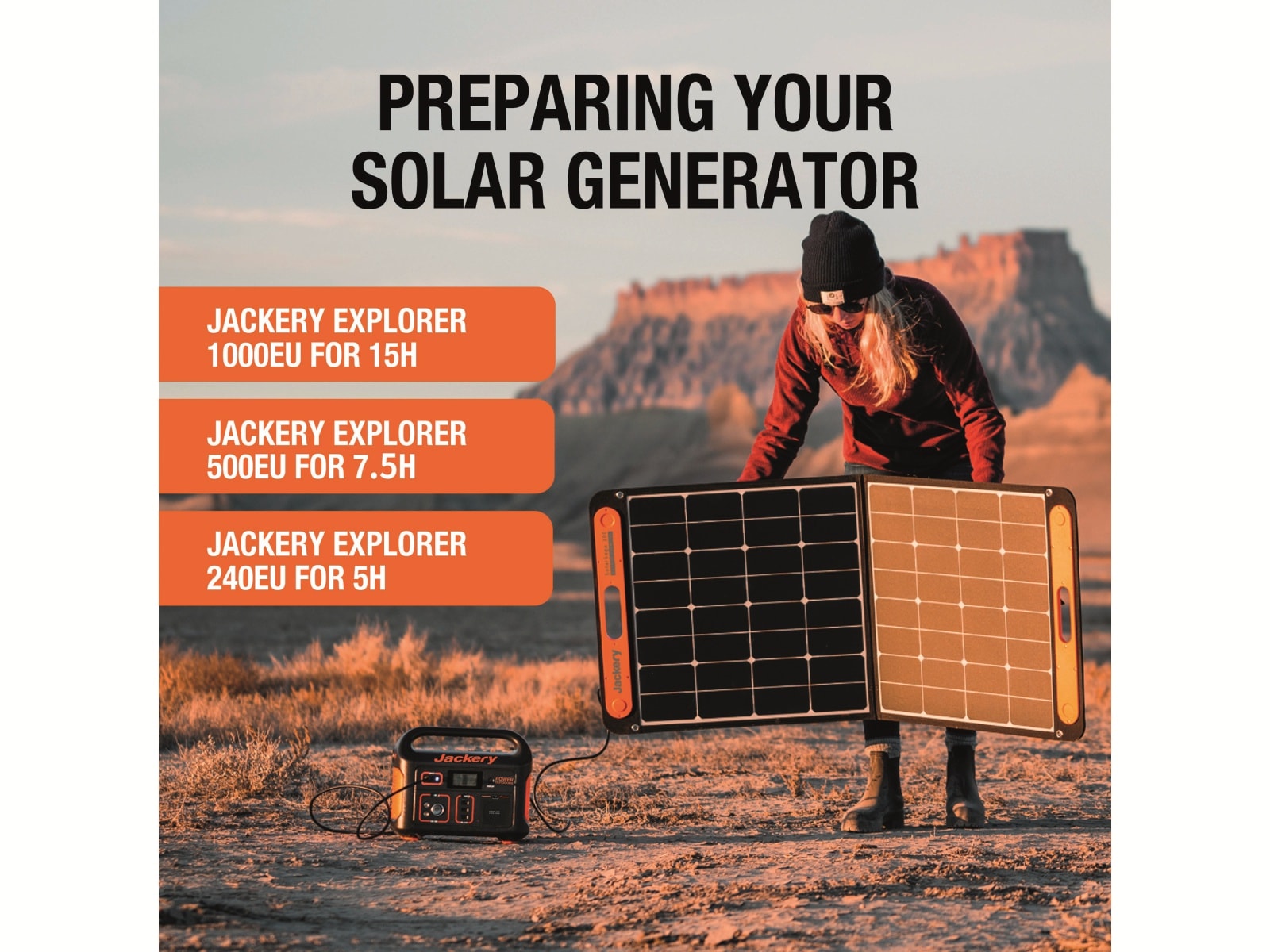JACKERY Powerstation-Set Explorer 500EU + 100 W Solarmodul