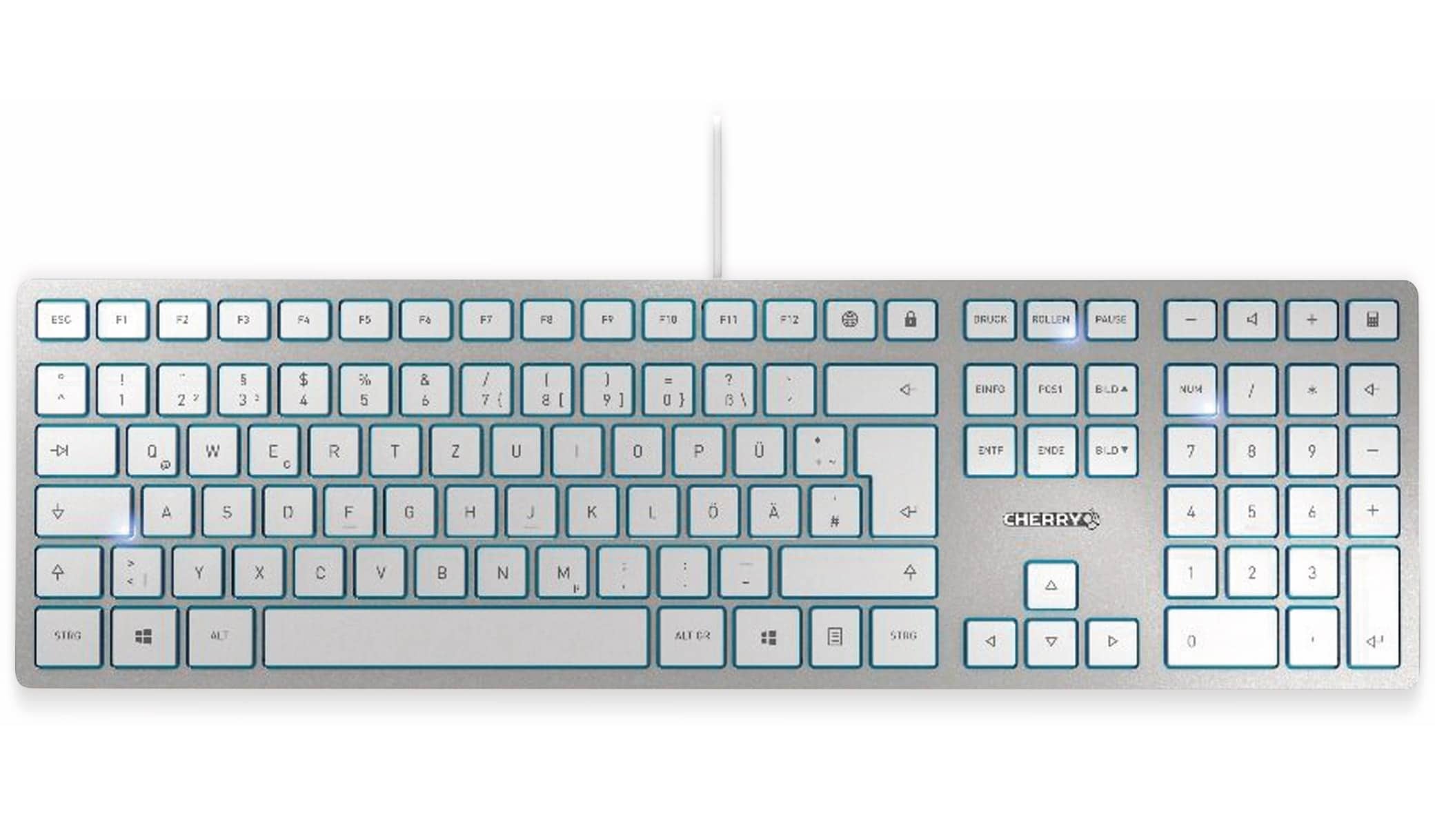 CHERRY Tastatur KC 6000 Slim, silber