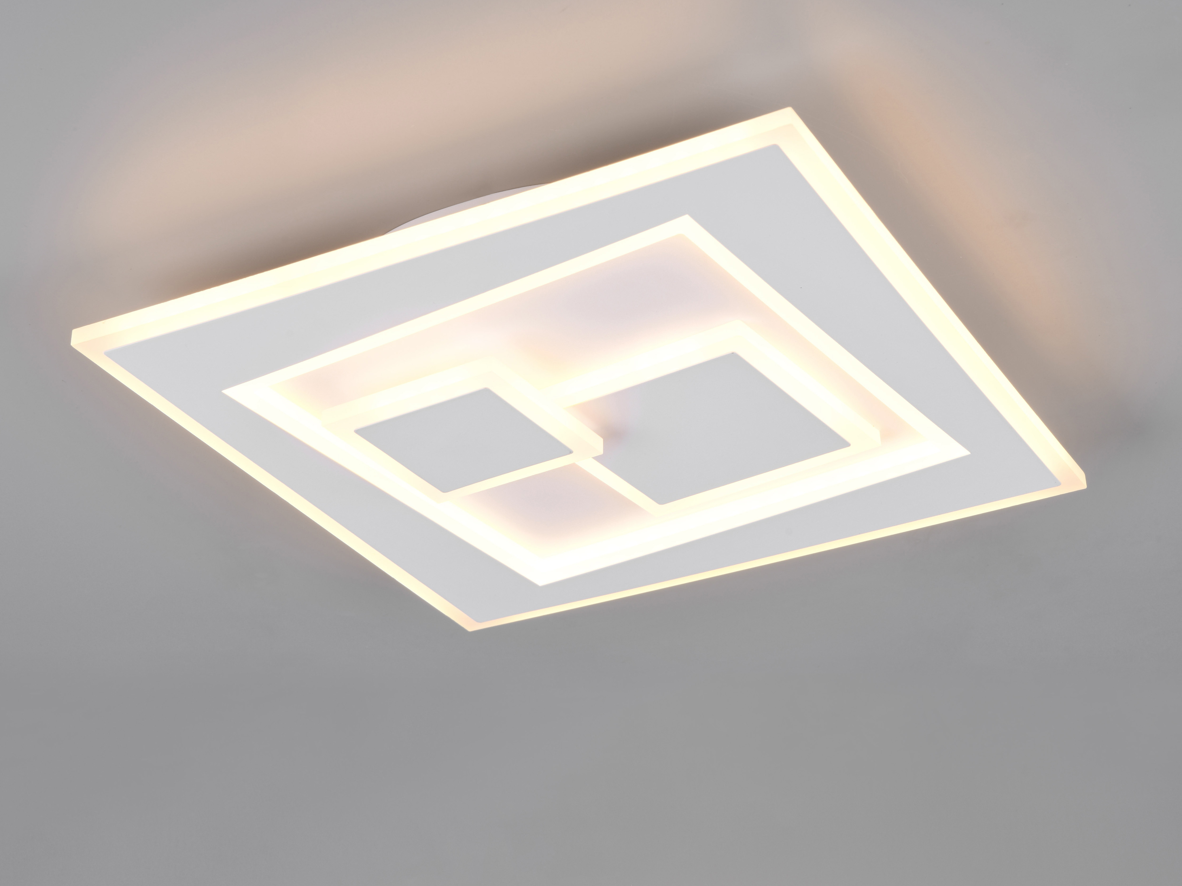 REALITY LED-Deckenleuchte Deglas, 34W, 2700... 6500K, 3900lm, Fernbedienung, CCT, IP20, weiß