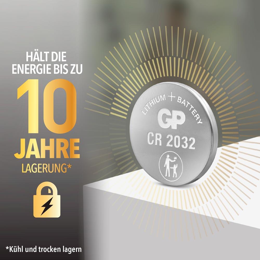 GP, CR3032 Lithium Knopfzelle, 3 V GP, CR3032 Lithium Knopfzelle, 3 V
