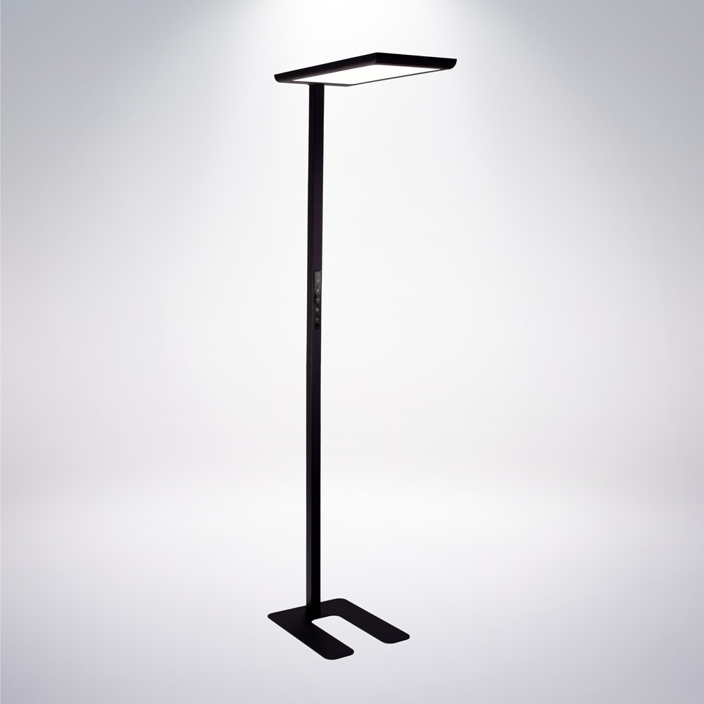 LUXULA LED-Büro-Stehleuchte, Up/Down, 100W, 4000K, EEK: F, 7000lm, IP20, dimmbar, schwarz