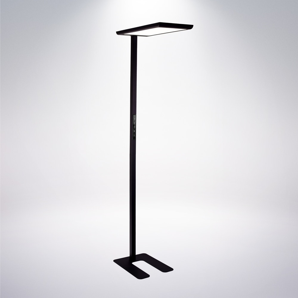 LUXULA LED-Büro-Stehleuchte, Up/Down, 100W, 4000K, EEK: F, 7000lm, IP20, dimmbar, schwarz