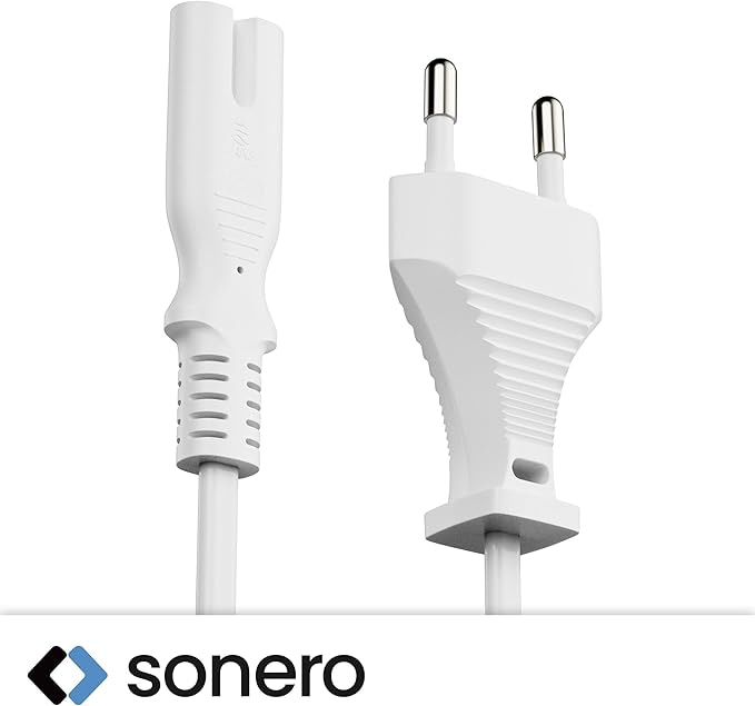 SONERO Netzkabel X-ESG-C7G-050W, Eurostecker, gerade, weiß, 5m Netzkabel SONERO X-ESG-C7G-050W, Eurostecker, gerade, weiß, 5m