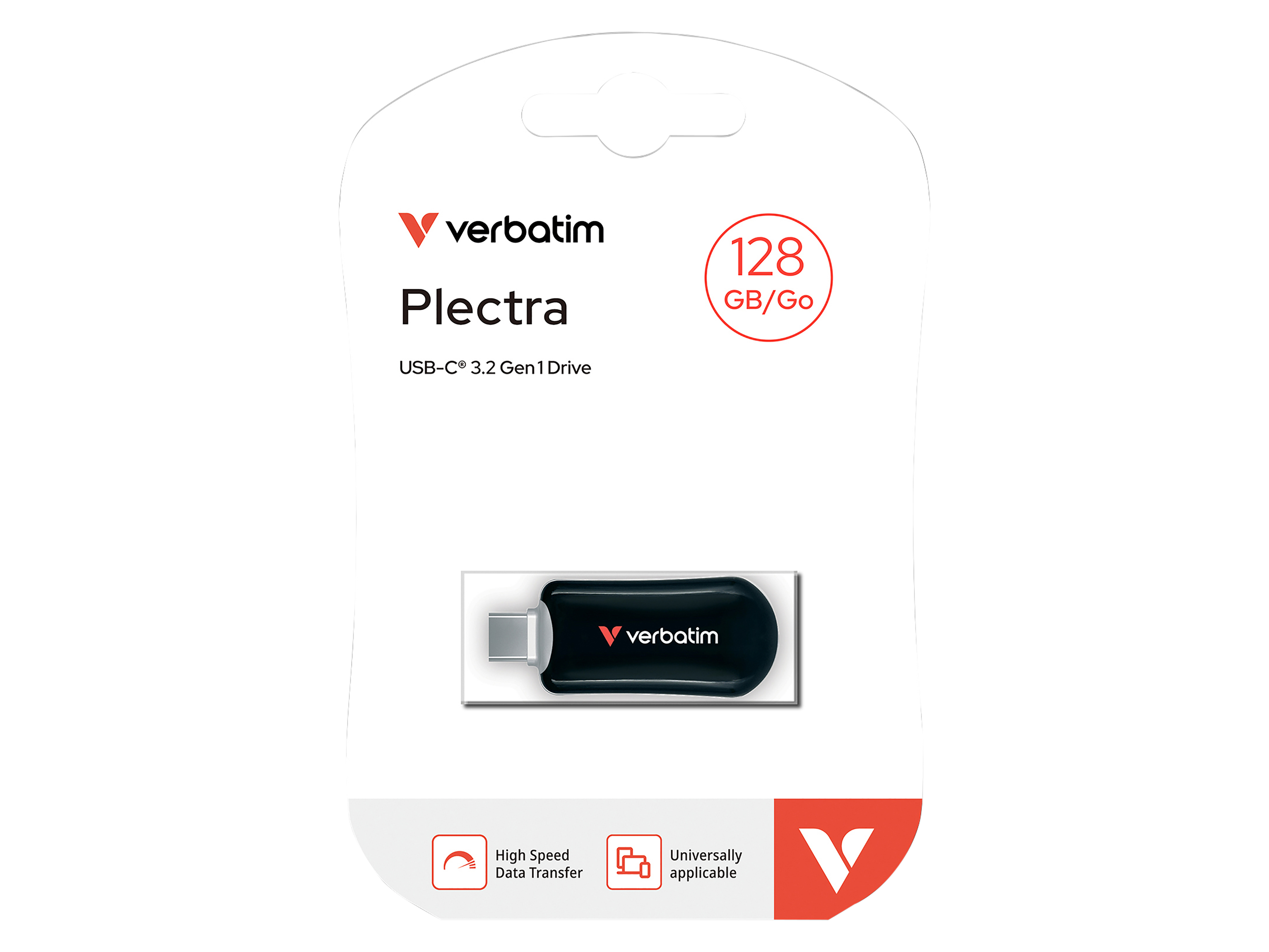 VERBATIM USB-C Stick Plectra 30225 USB 3.2 128GB schwarz