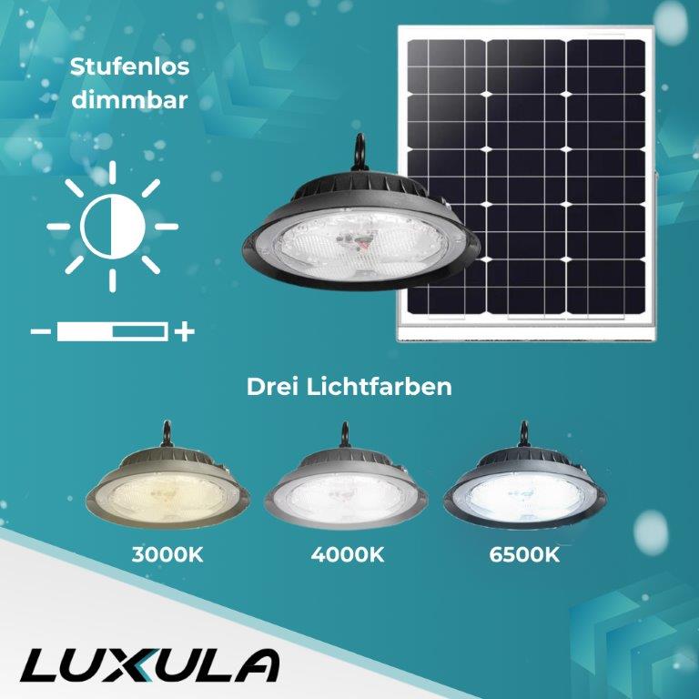 LUXULA Solar LED-Hängeleuchten-CCT, 100 W, 1200 lm