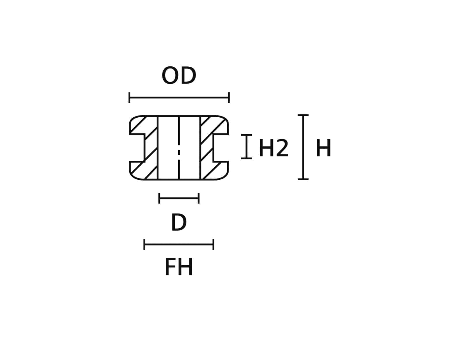 HELLERMANNTYTON Durchführungstülle, 633-02060, Schwarz, PVC, ∅ 10 mm, 1 Stück