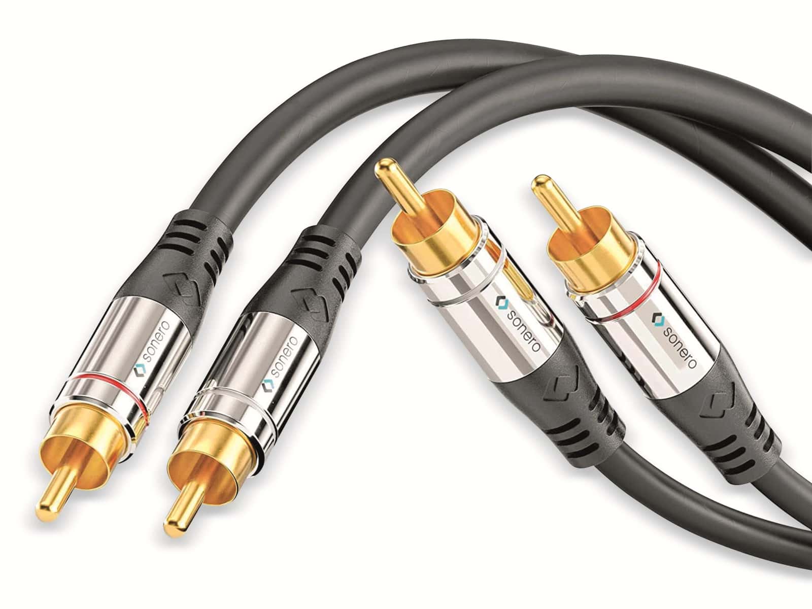 SONERO Cinchkabel Stereo, 0,5 m, schwarz SONERO Cinchkabel Stereo, 0,5 m, schwarz