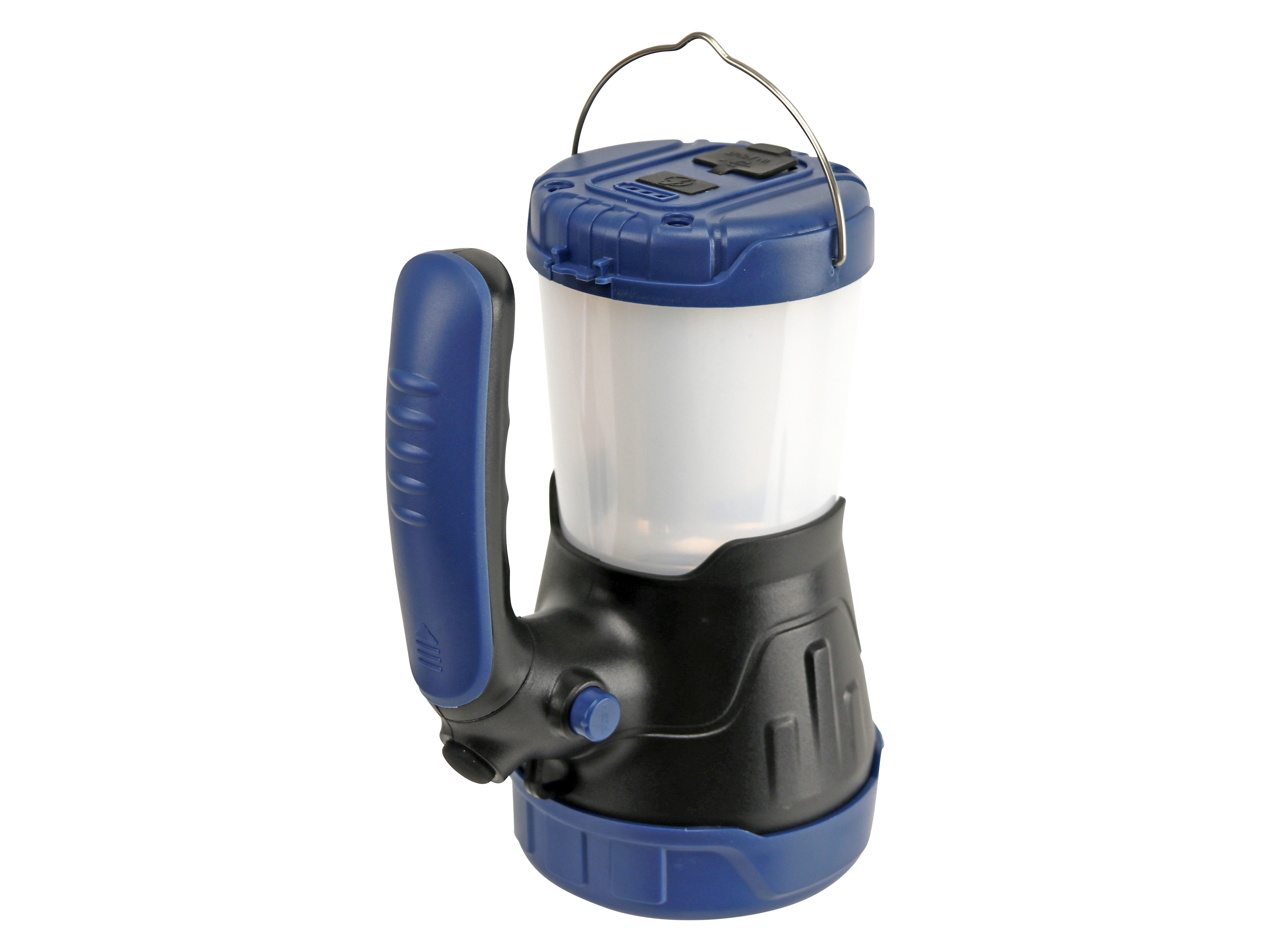 Campingleuchte, 3 W, 300...350 lm, zwei Helligkeitsstufen, blau/schwarz