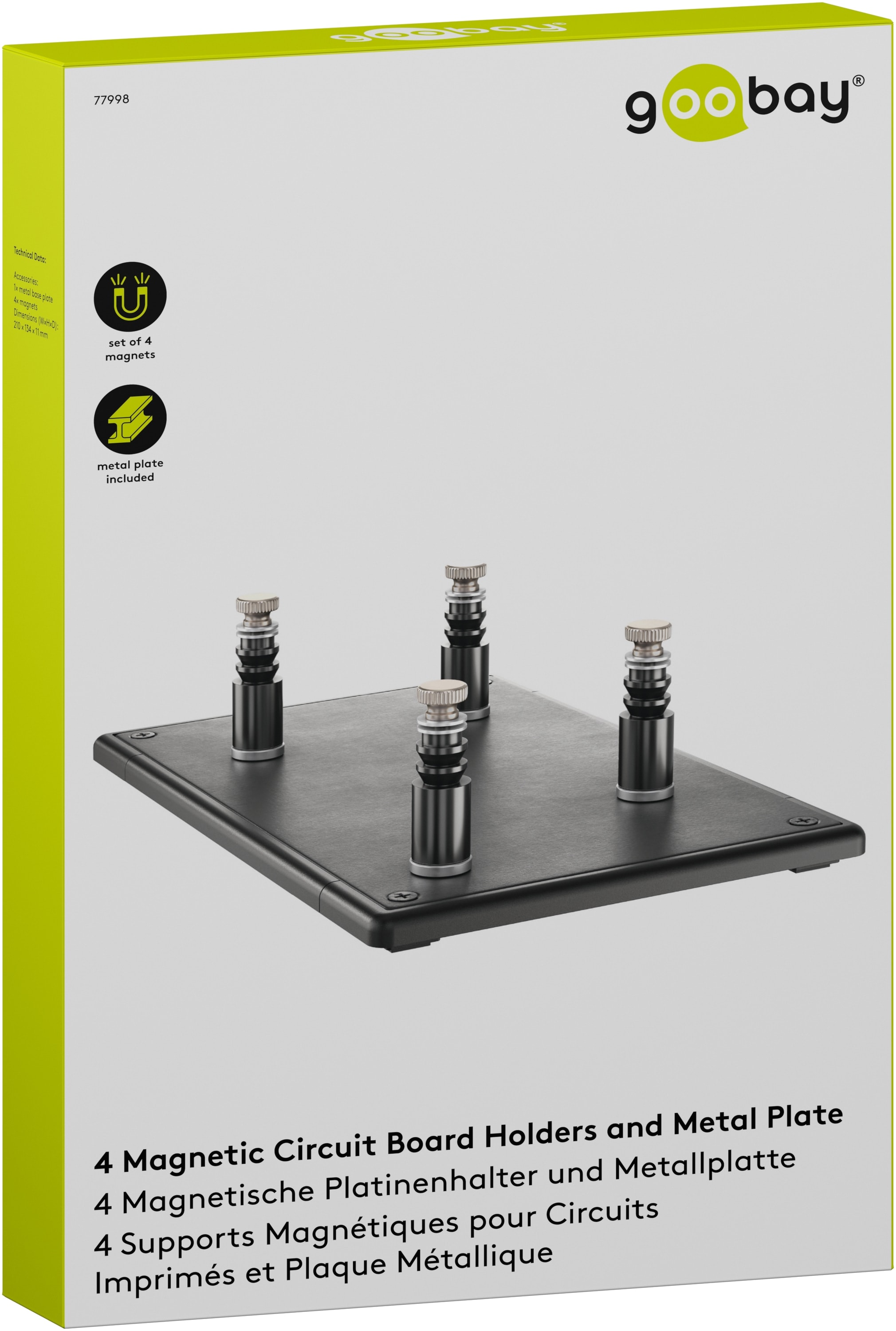 GOOBAY Magnetische Platinenhalter und Metallplatte, 77998