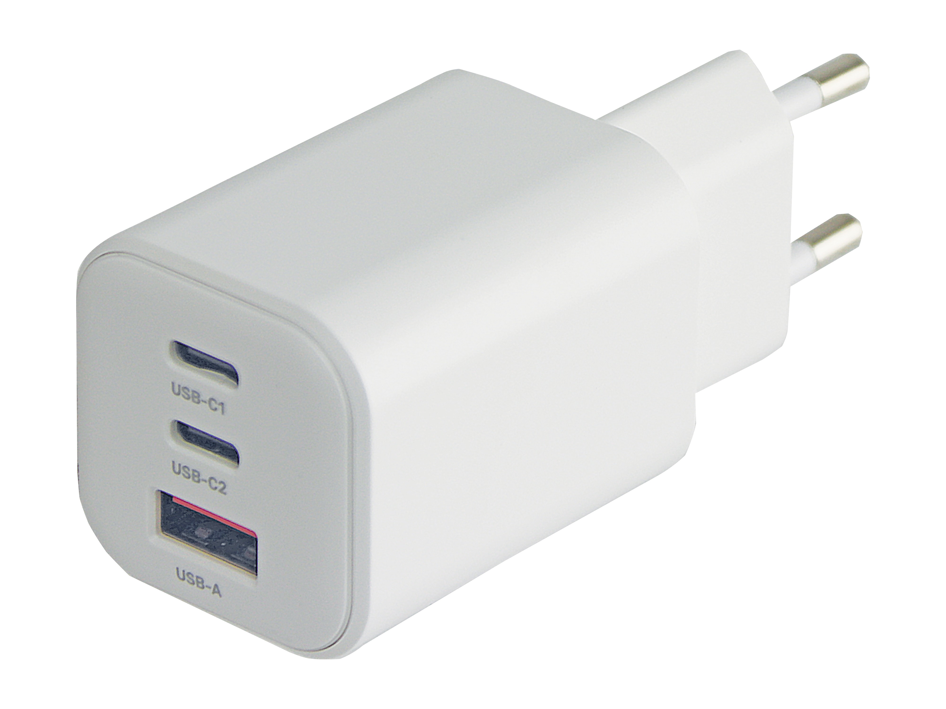 QUATPOWER USB-Ladegerät P816, 65 W, 3-fach, 2 x USB-C, 1 x USB-A, weiß