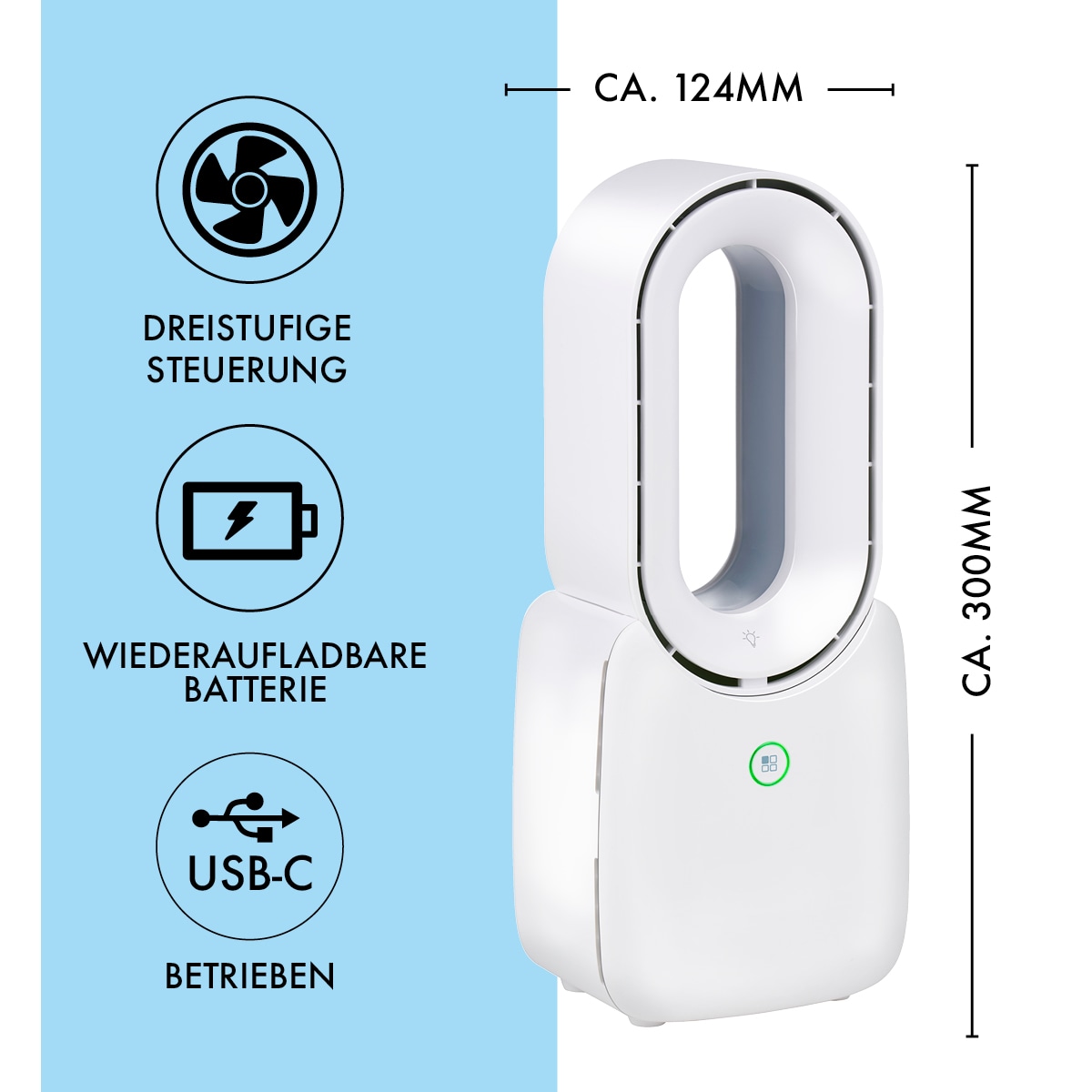 LIFETIME AIR Luftkühler, 5 W, USB, weiß