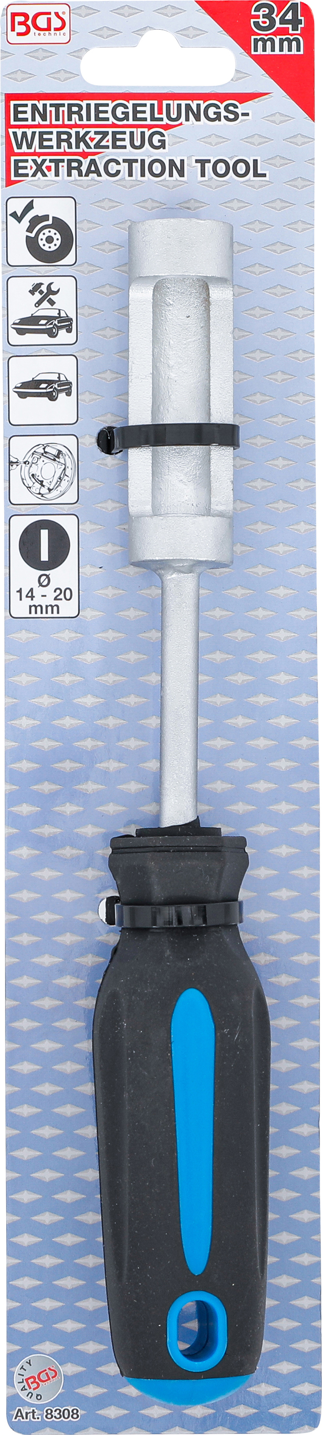 BGS TECHNIC Bremsbacken-Feder Entriegelungswerkzeug, 8308