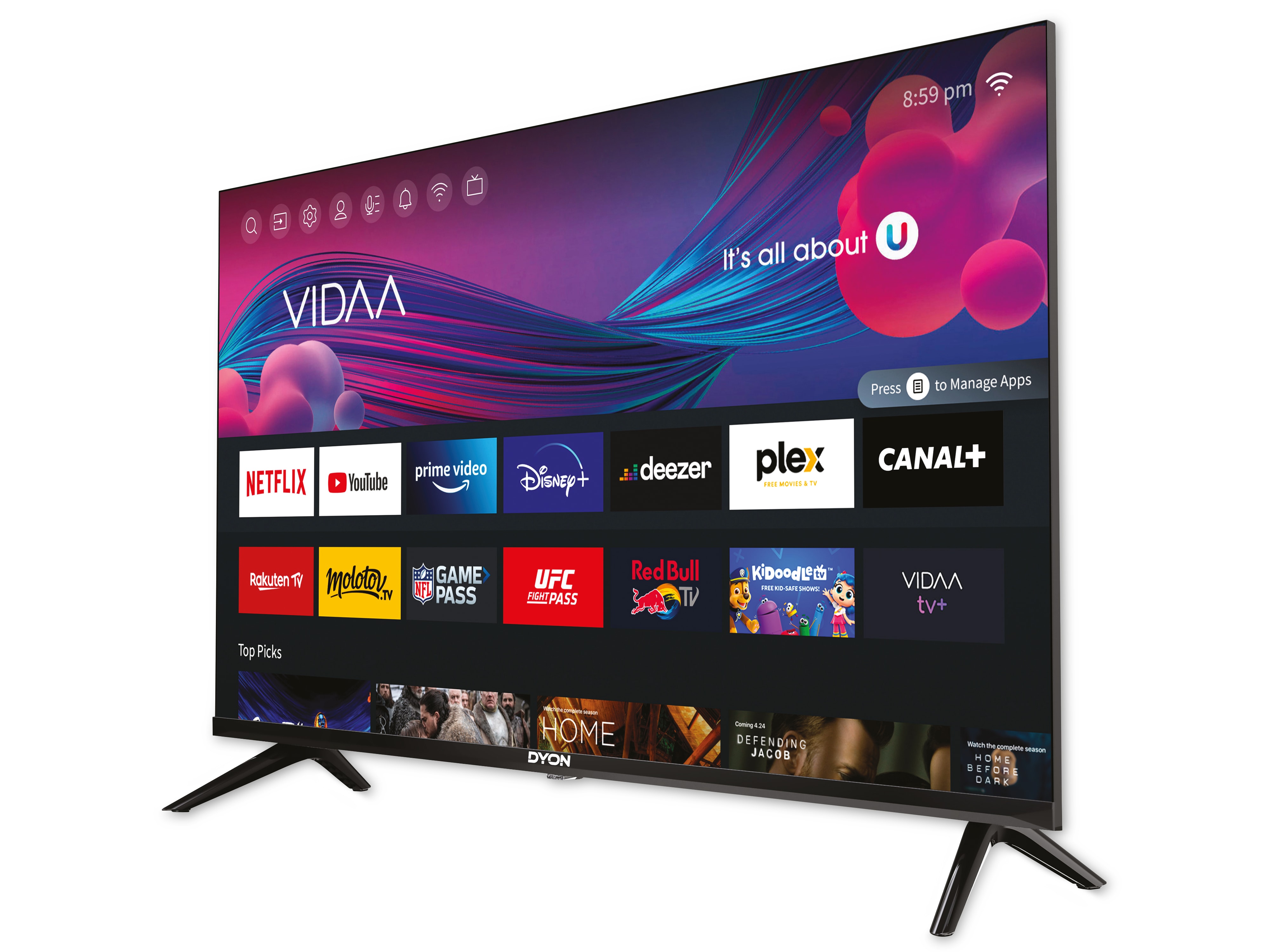 DYON LED-TV Smart 32 VX, 80 cm (32"), EEK: F, mit VIDAA