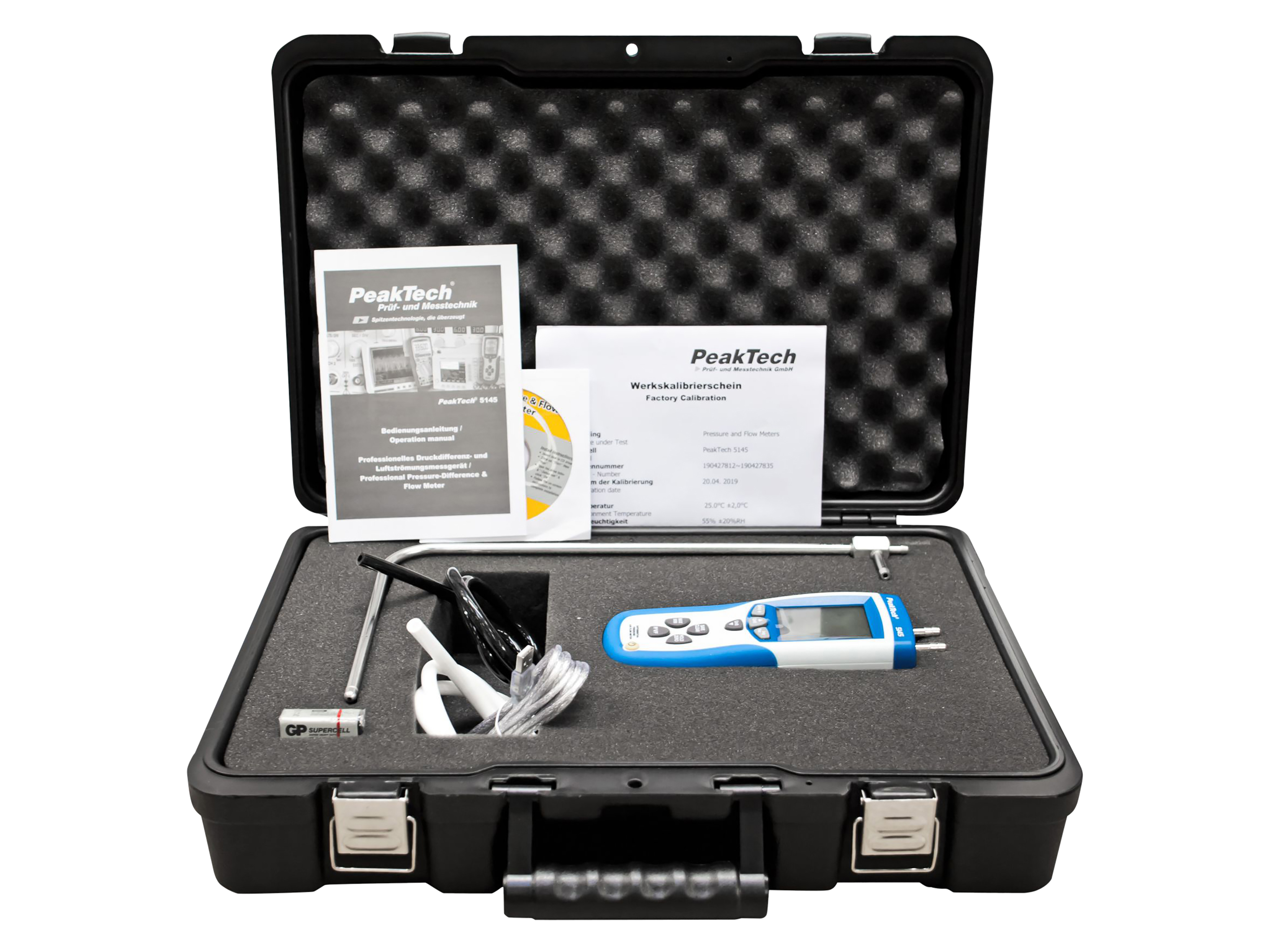 PEAKTECH Druckmessgerät P 5145, 0... 50 mBar