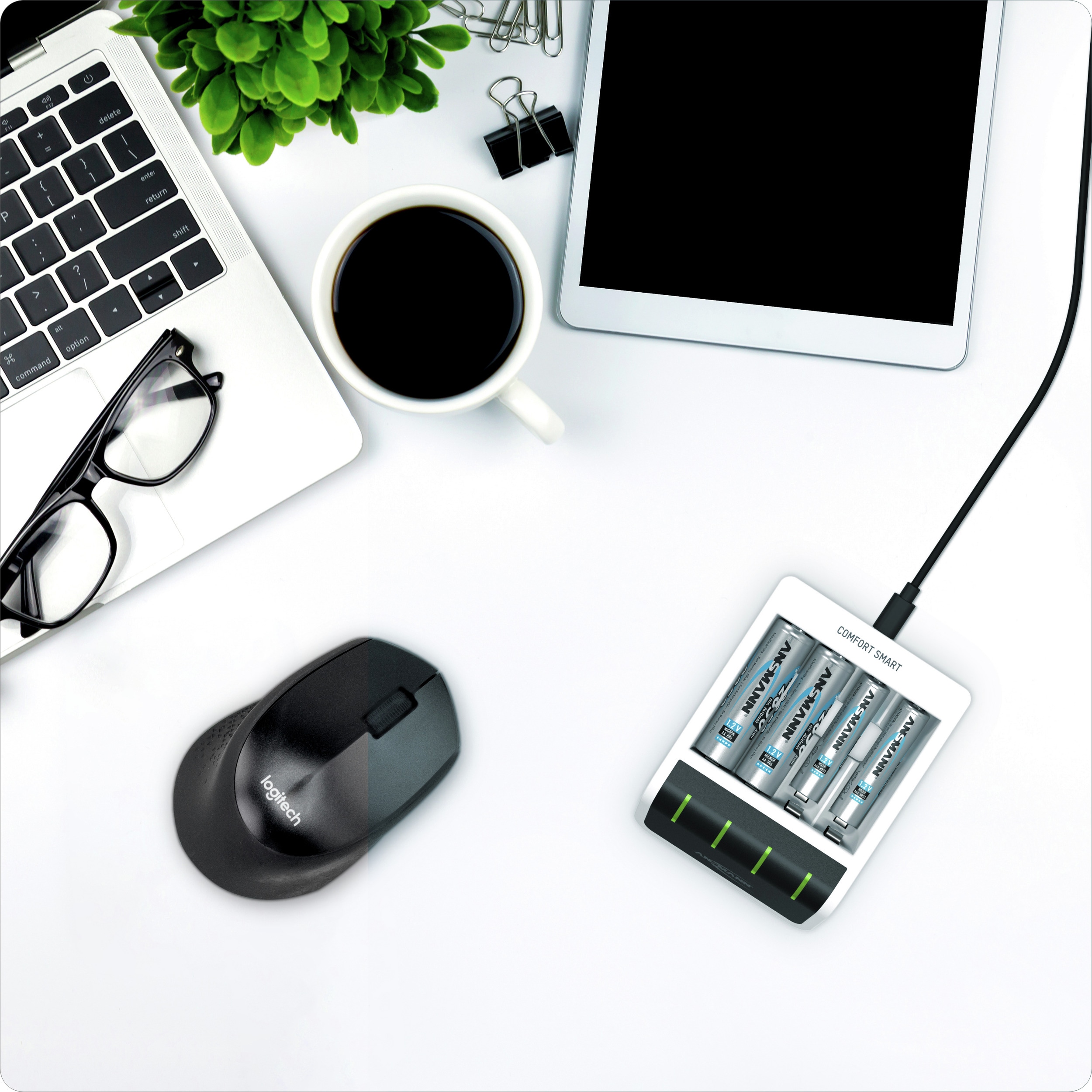 ANSMANN Ladegerät Comfort Smart, mit USB-Eingang