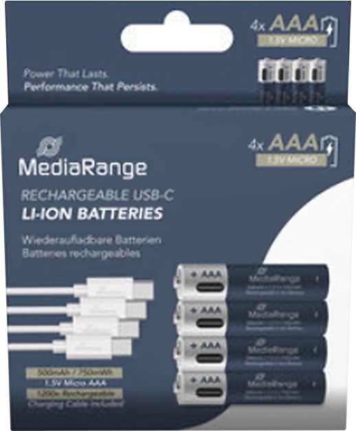 MEDIARANGE Li-Ion-Akku MRBAT160 AAA 4er Pack