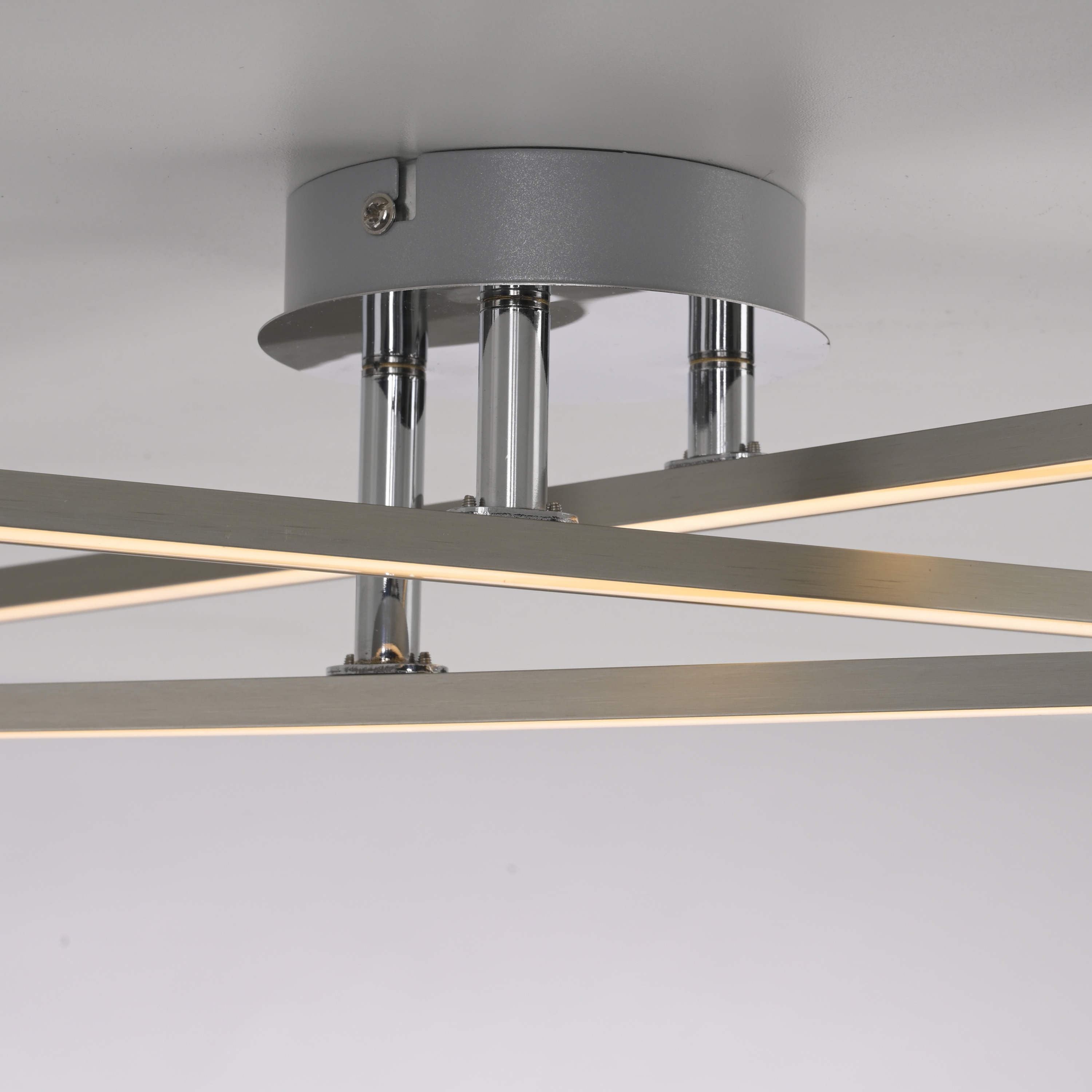 JUST LIGHT LED-Deckenleuchte 14727-55, 16W, 3000K, 1960lm, warmweiß, IP20, stahl