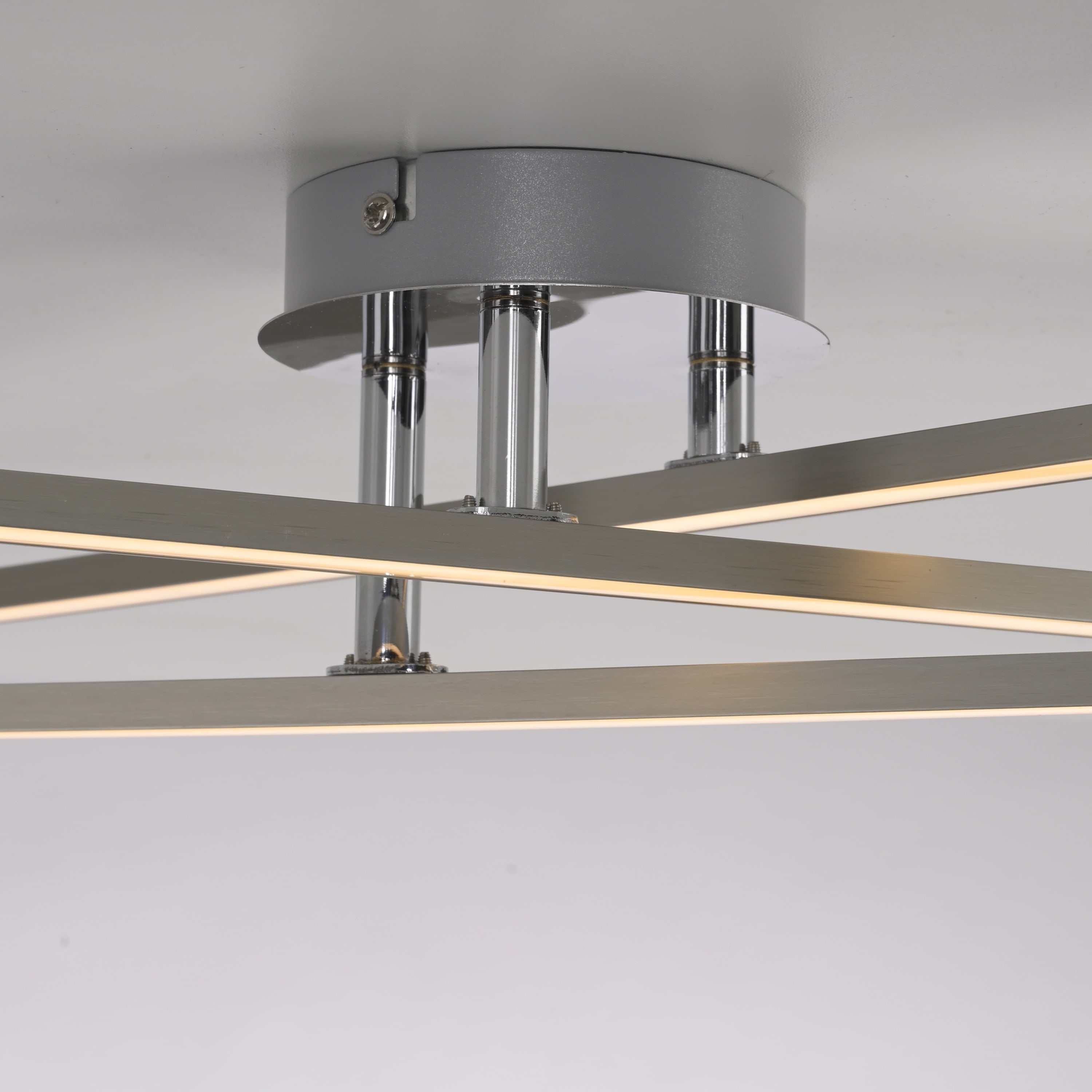 JUST LIGHT LED-Deckenleuchte 14727-55, 16W, 3000K, 1960lm, warmweiß, IP20, stahl
