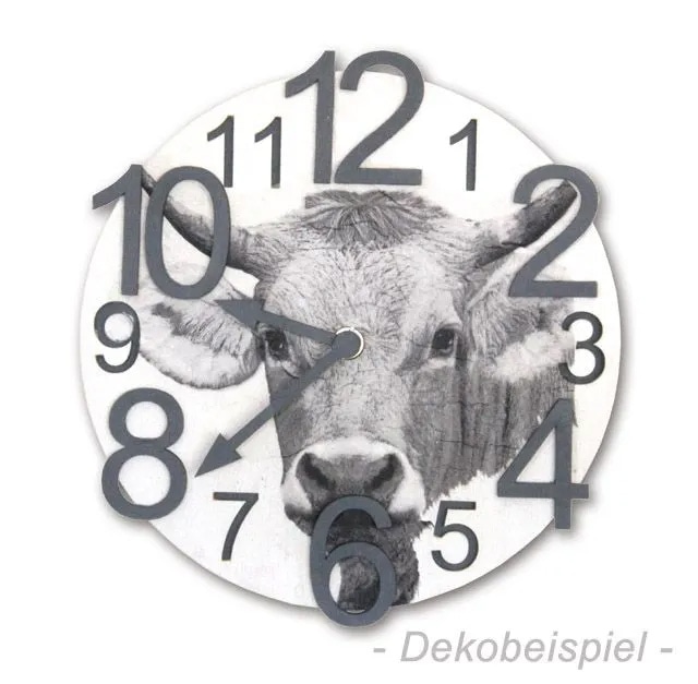 SOL-EXPERT Holzbausatz Wanduhr mit Uhrwerk