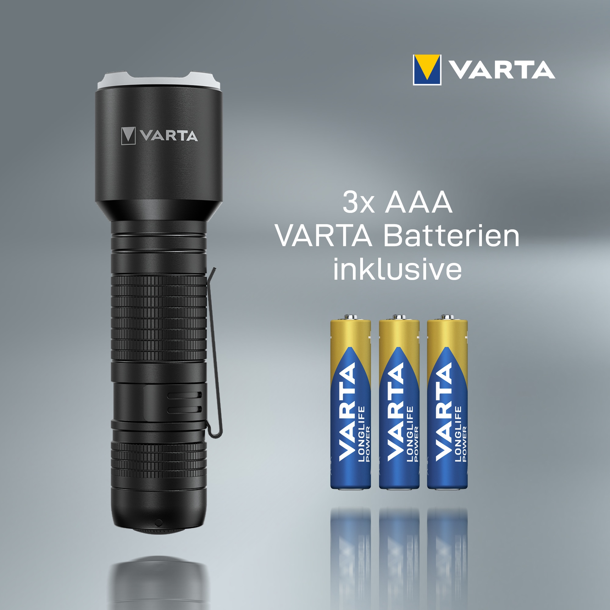VARTA LED-Taschenlampe Aluminium Light Pro F30, 400 lm, Batteriebetrieb