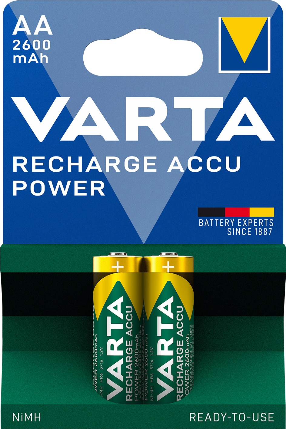 VARTA NiMH-Mignon-Akku 5716, 2600 mAh, 2 Stück