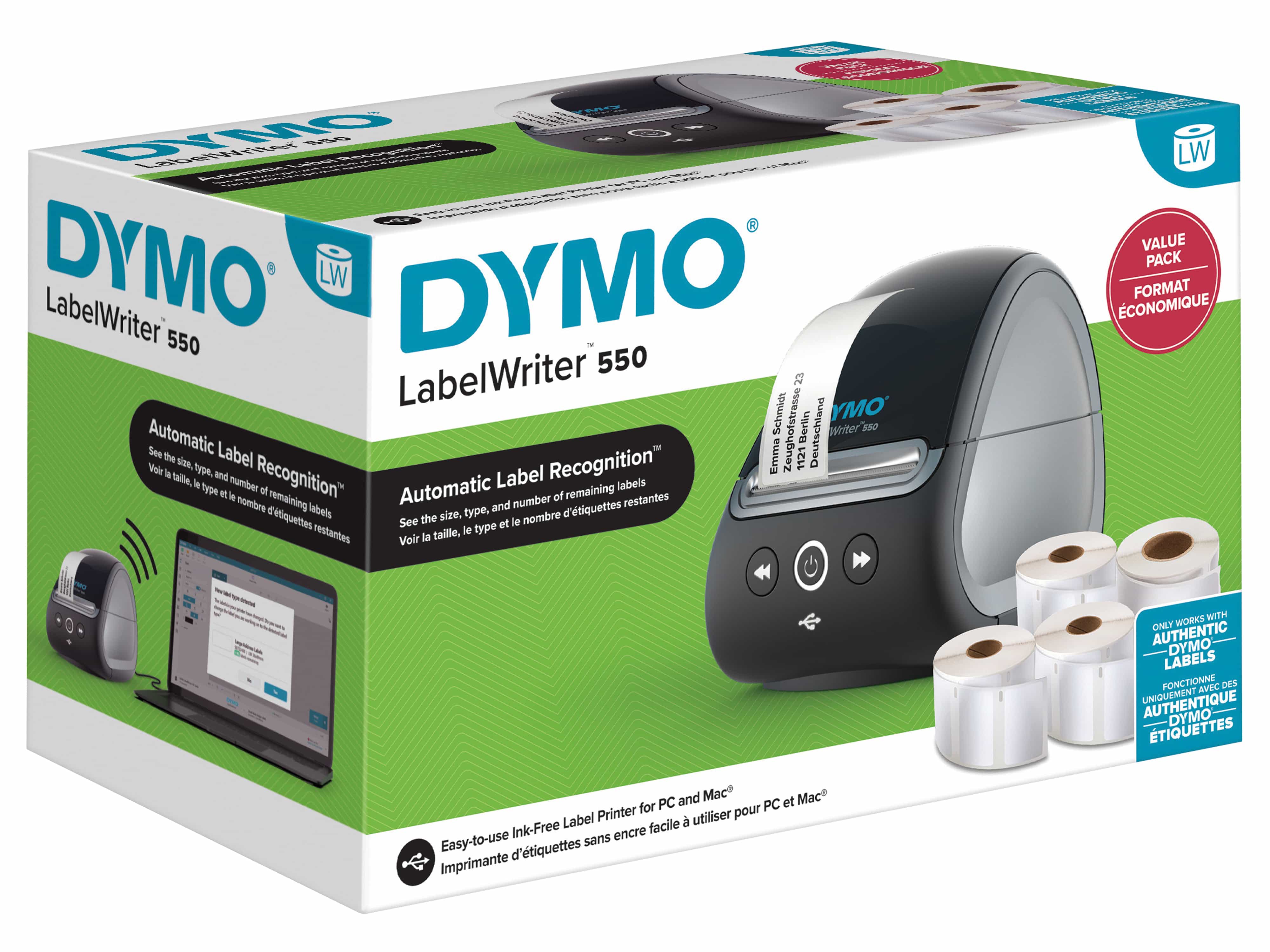 DYMO Etikettendrucker Labelwriter 550 ValuePack