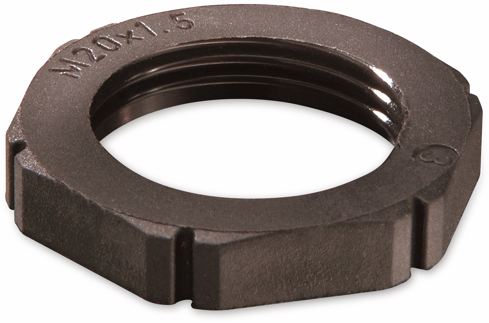 WISKA Gegenmutter, 10061783, M 25x1,5, metrisch, Schwarz