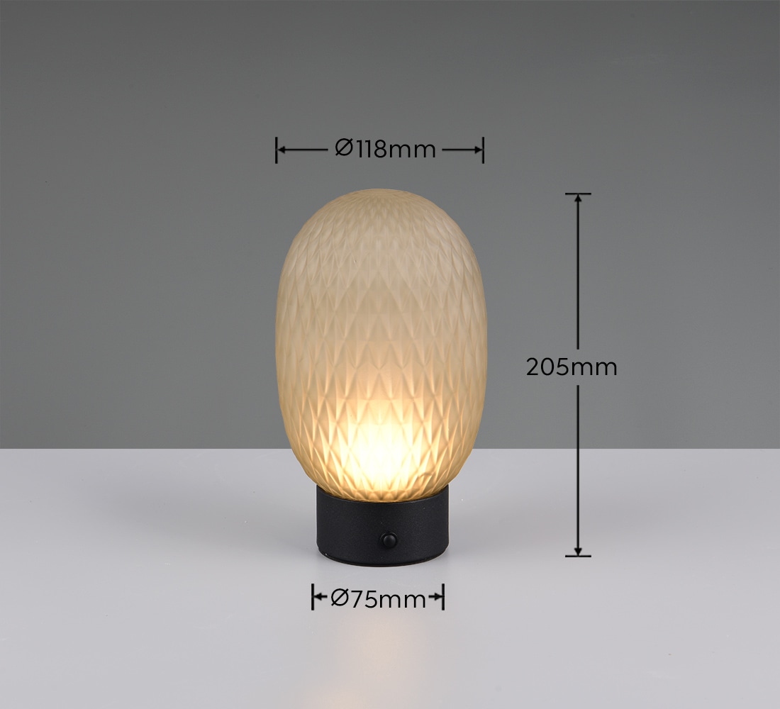 TRIO LED-Akku-Tischleuchte FACETTE, 564210115, 1,5W, 140lm, 3000K, grün