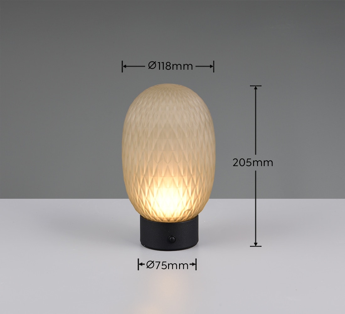 TRIO LED-Akku-Tischleuchte FACETTE, 564210115, 1,5W, 140lm, 3000K, grün