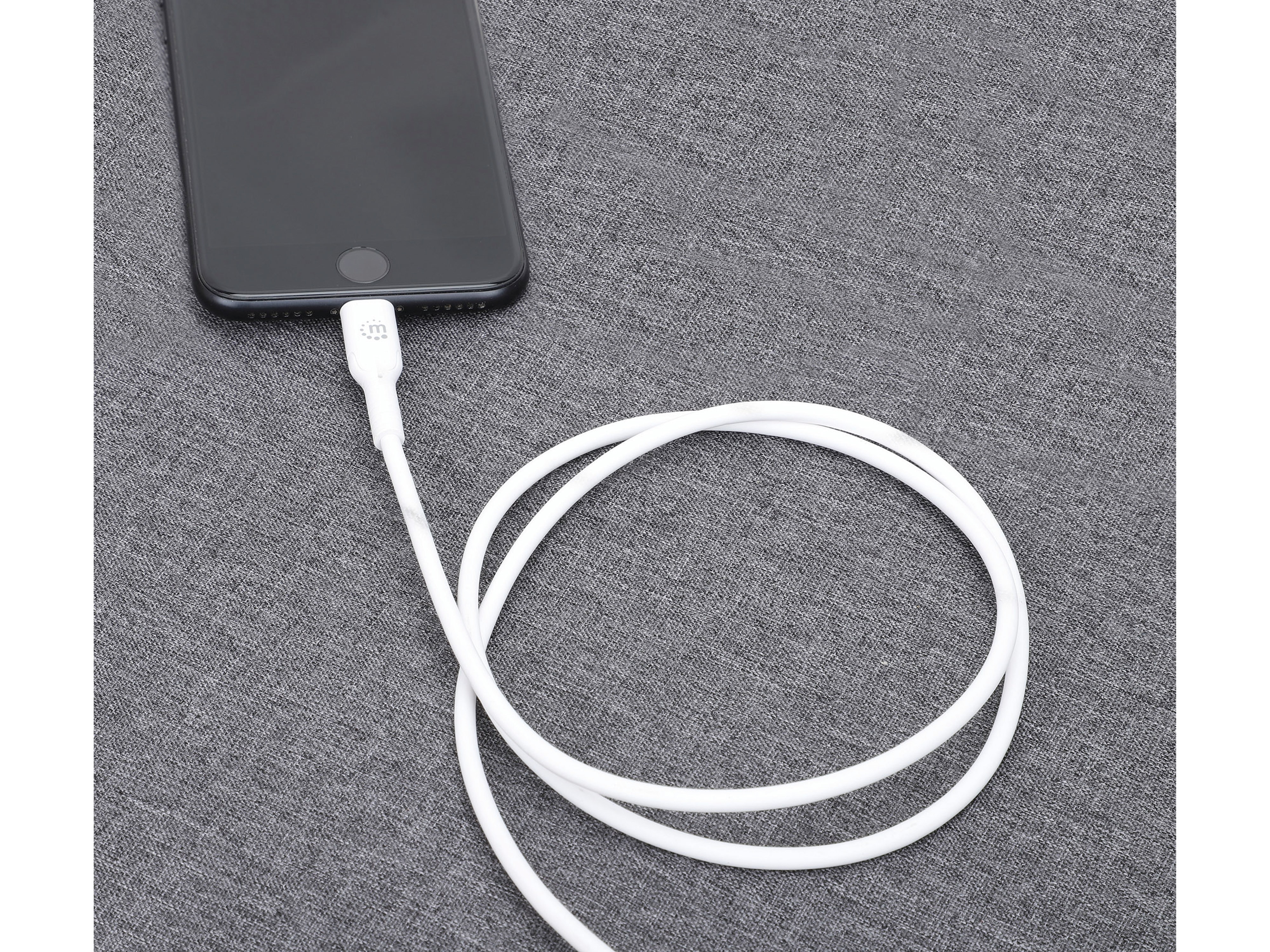 MANHATTAN USB-Daten/Ladekabel, 0,5 m, weiß