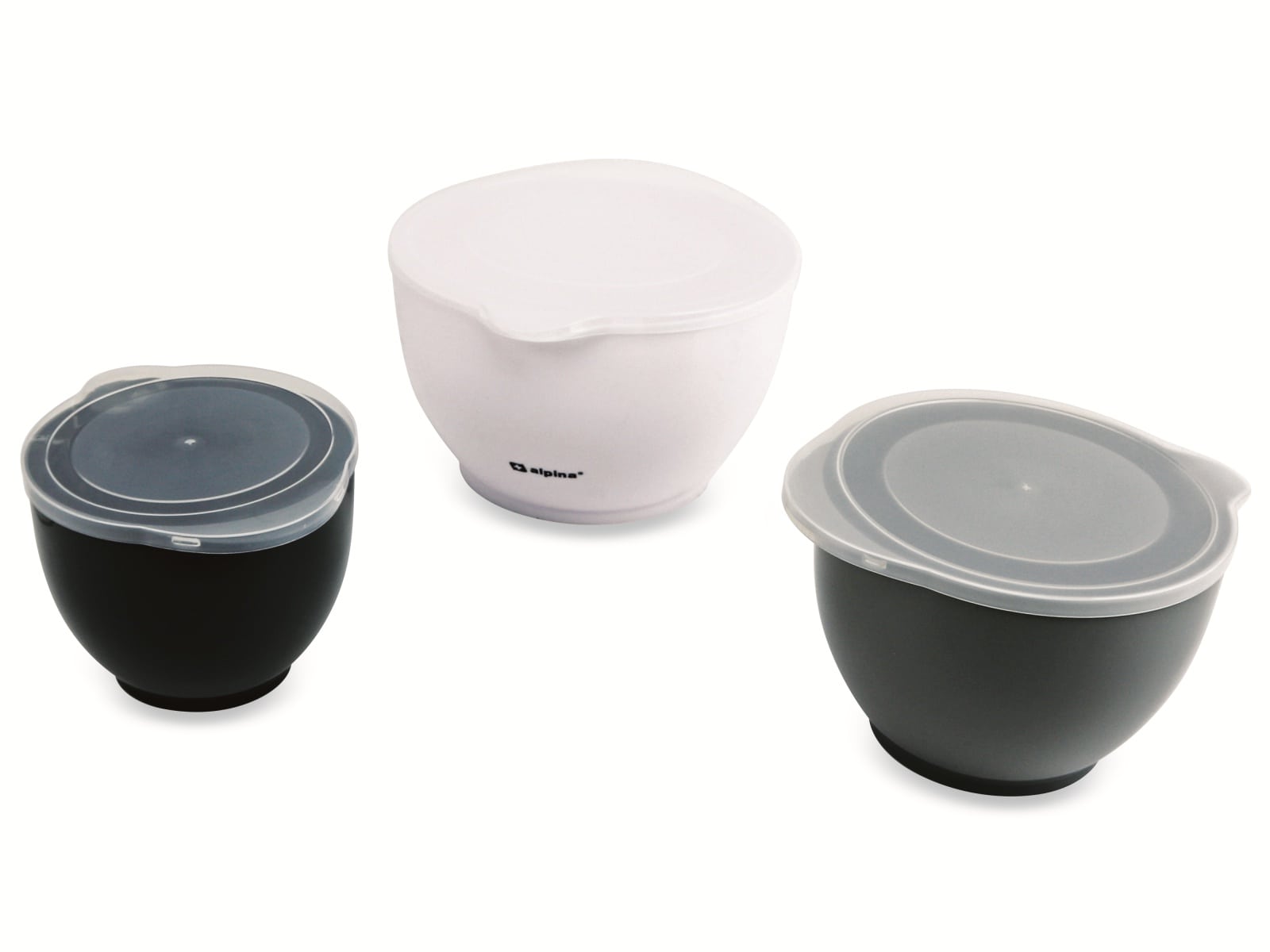 ALPINA Rührschüssel-Set, 6-teilig, 1,2 / 2 / 3,4 L