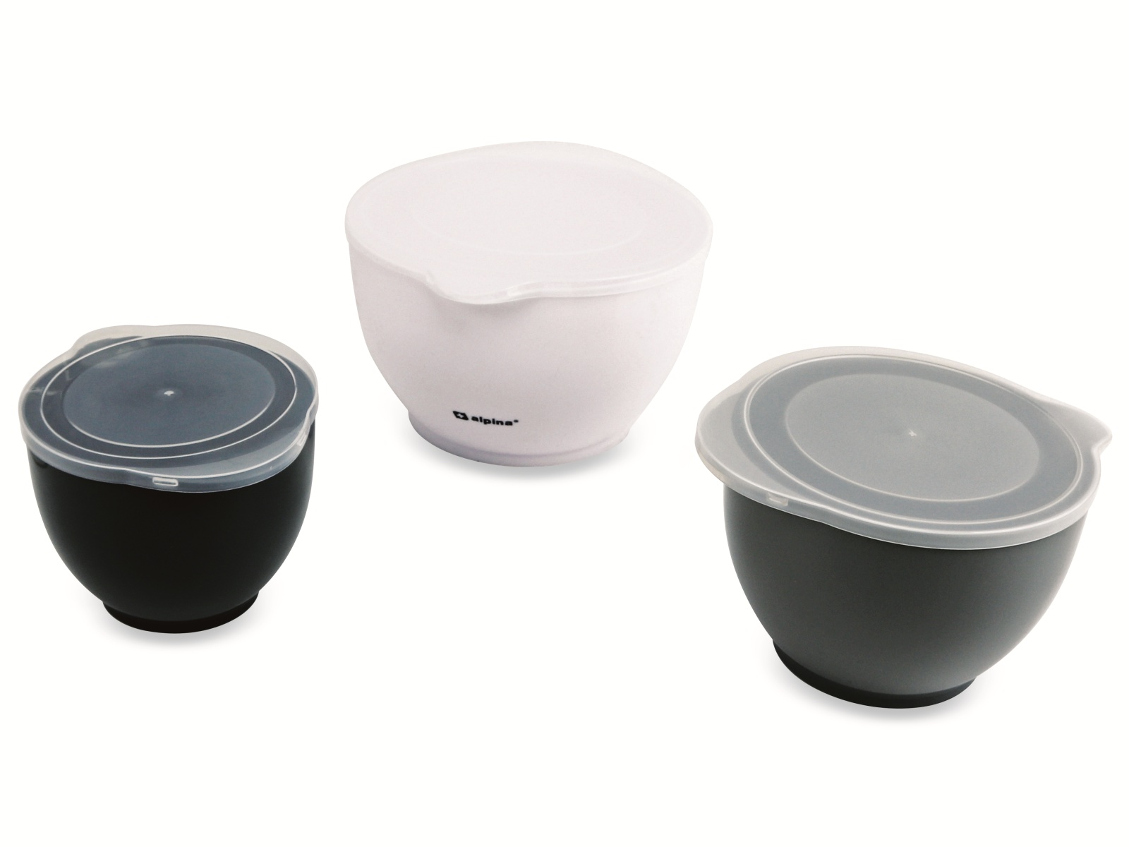 ALPINA Rührschüssel-Set, 6-teilig, 1,2 / 2 / 3,4 L ALPINA Rührschüssel-Set, 6-teilig, 1,2 / 2 / 3,4 L