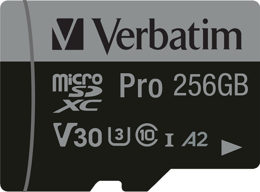 VERBATIM MicroSD-Card Pro, U3, 4K, 256GB