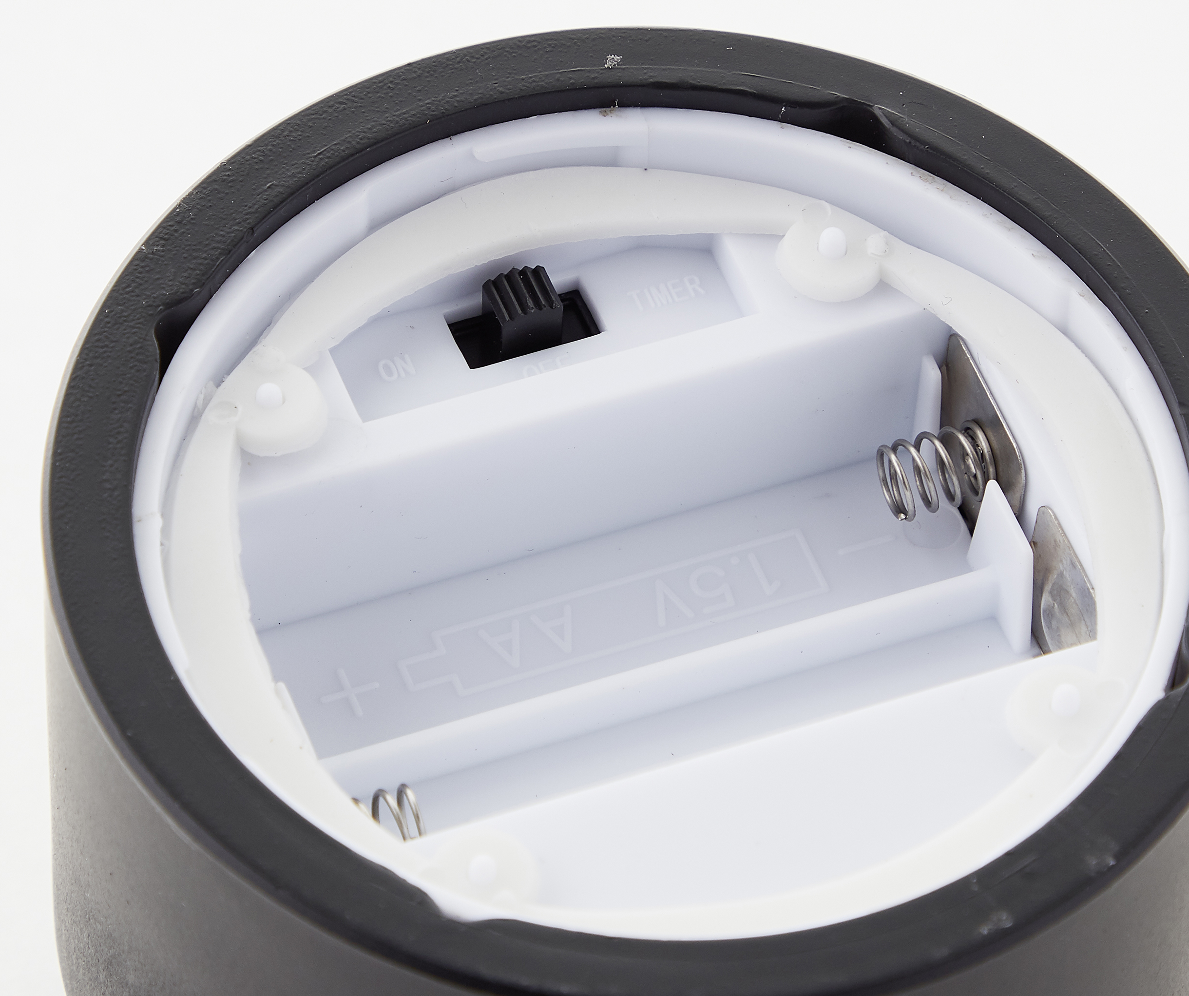 BRILLIANT LED-Kerzen, Ø 8 cm, Rauchglas, 10/12,5/15 cm, schwarz, 3er-Set