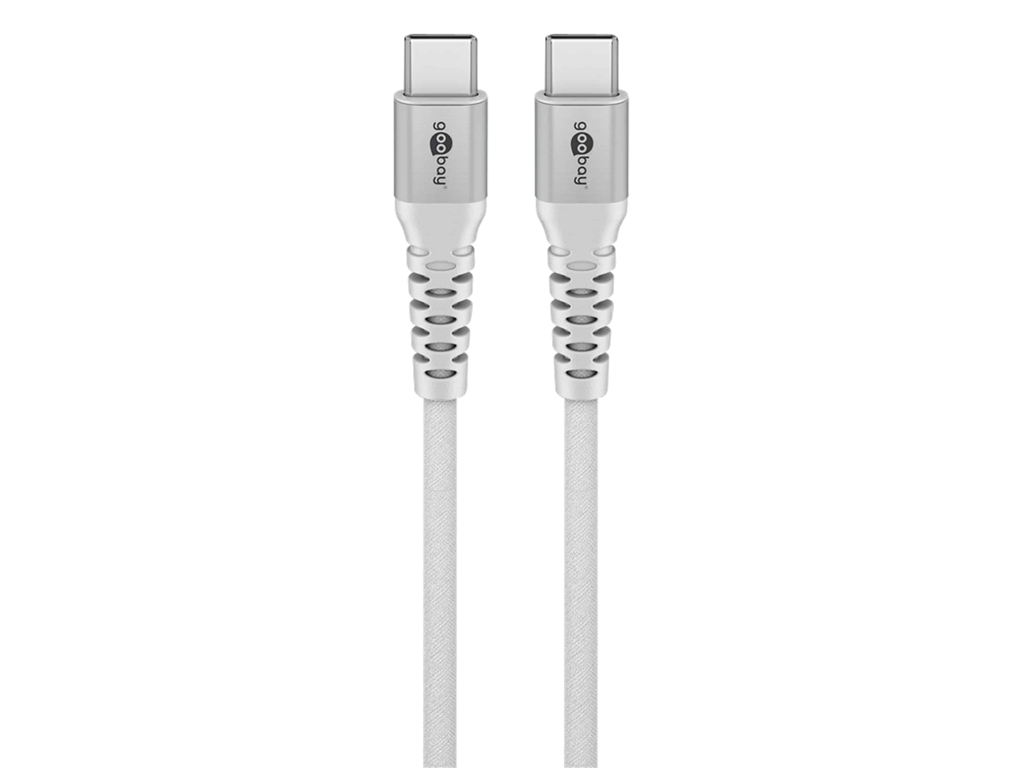 GOOBAY USB-C Textilkabel supersoft 0,5m weiß
