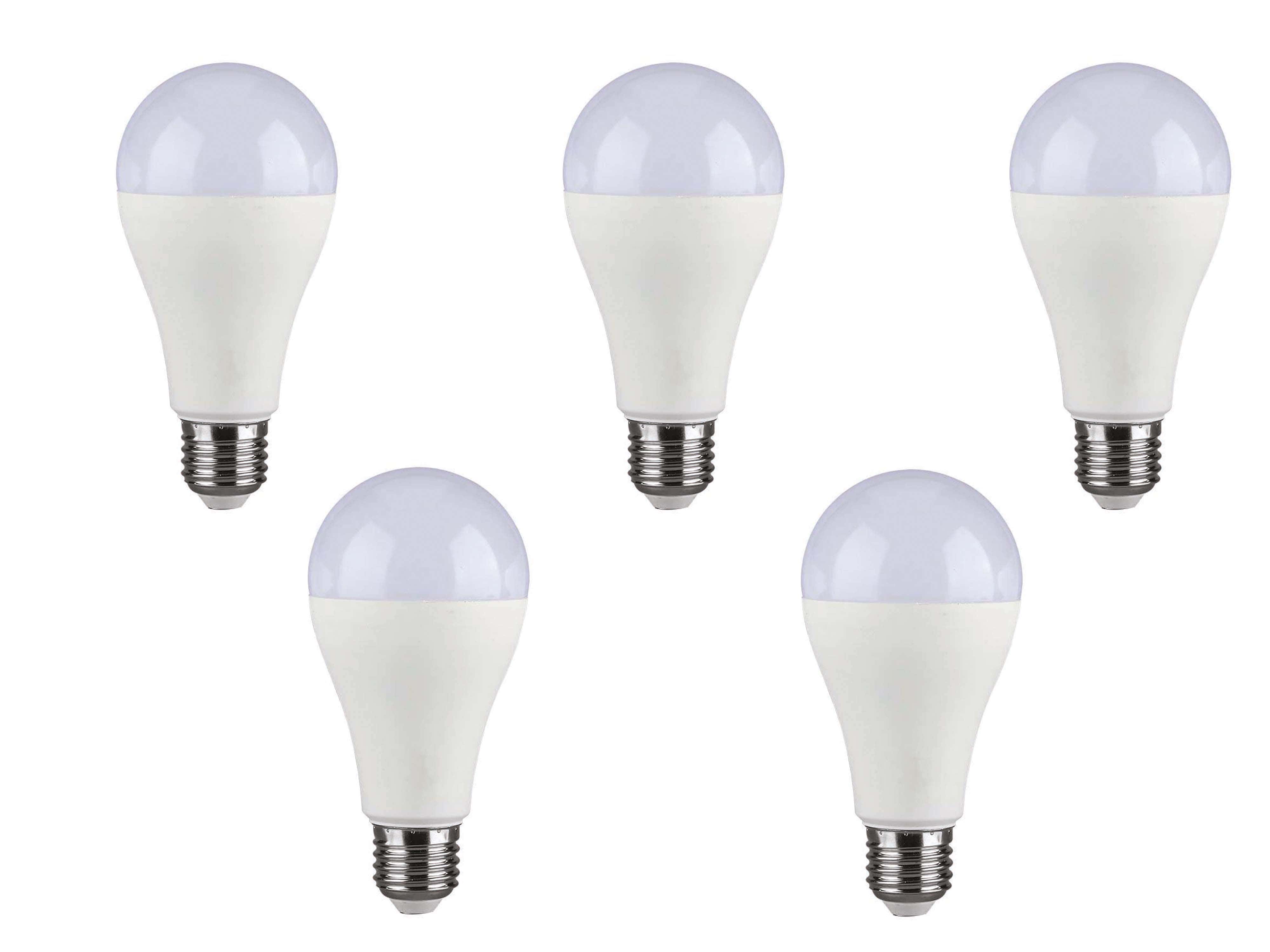 V-TAC LED-Lampe, Tropfenform, E27, EEK: F, 15W, 1521lm, 4000K, 5 Stück