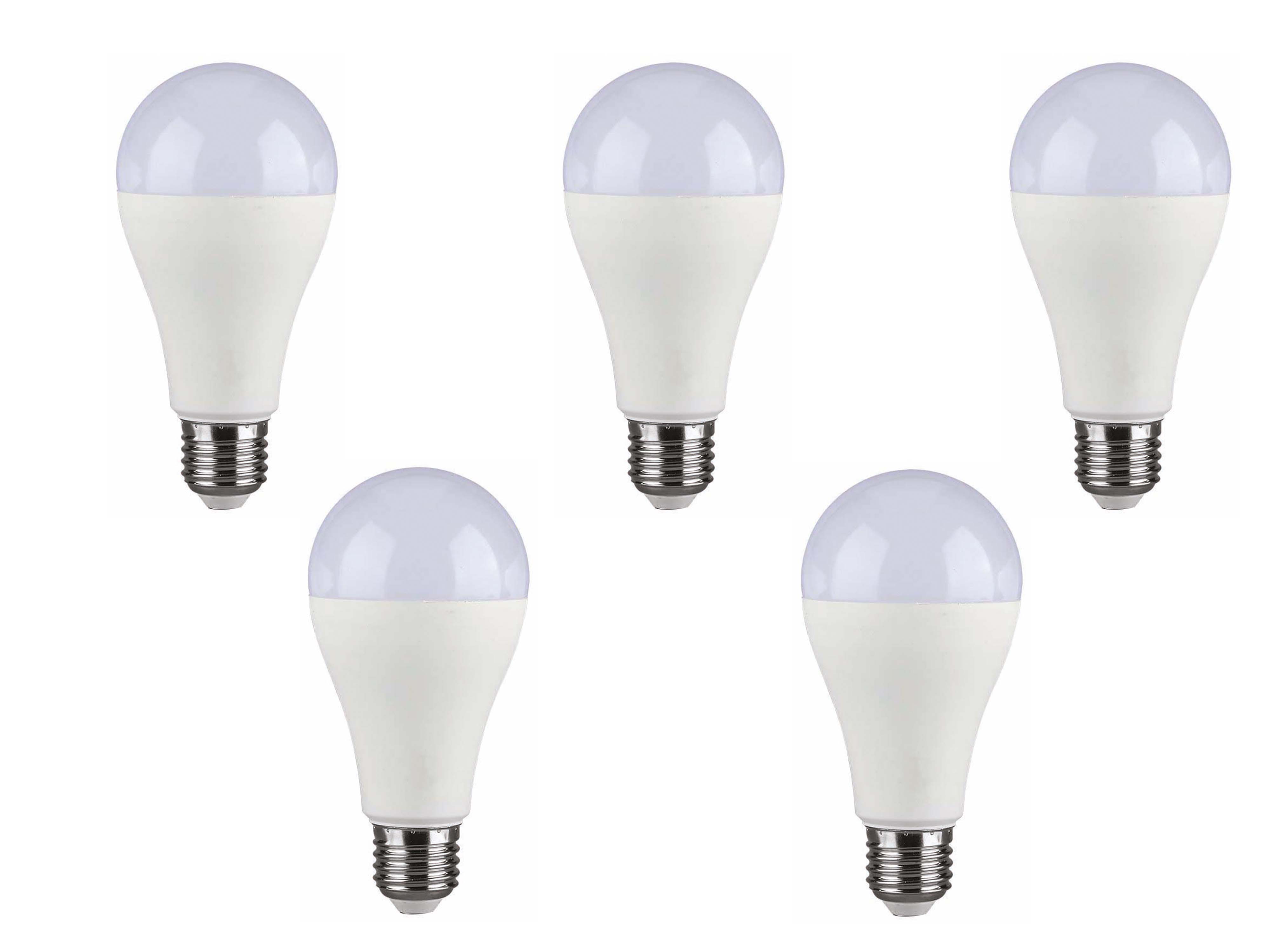 V-TAC LED-Lampe, Tropfenform, E27, EEK: F, 15W, 1521lm, 4000K, 5 Stück