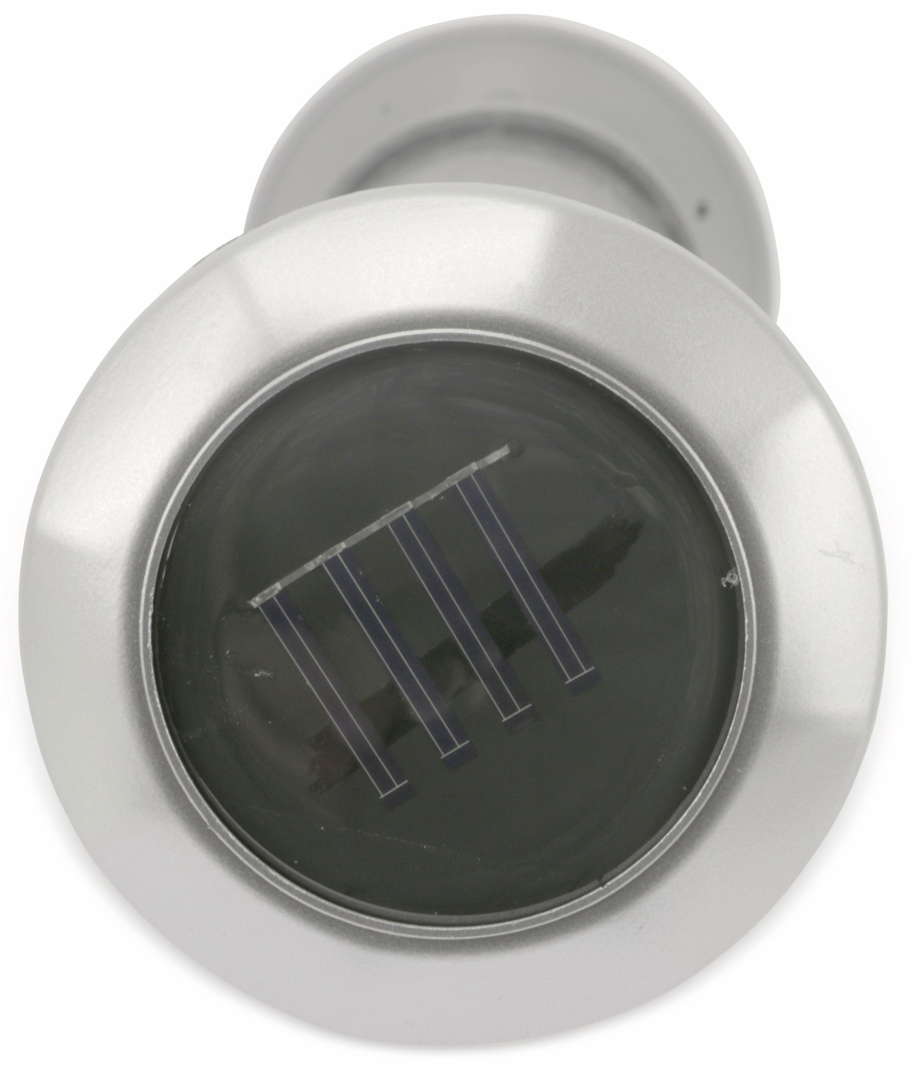 GRUNDIG Gartenthermometer mit Solarlampe, silber GRUNDIG Gartenthermometer mit Solarlampe, silber