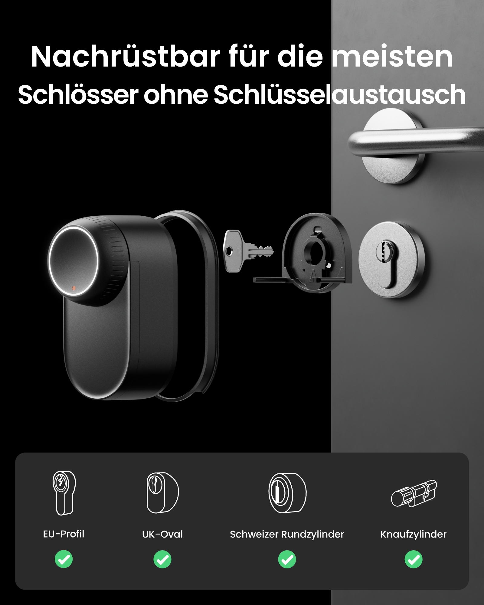 SWITCHBOT Ultra Touch Keypad Bundle, schwarz