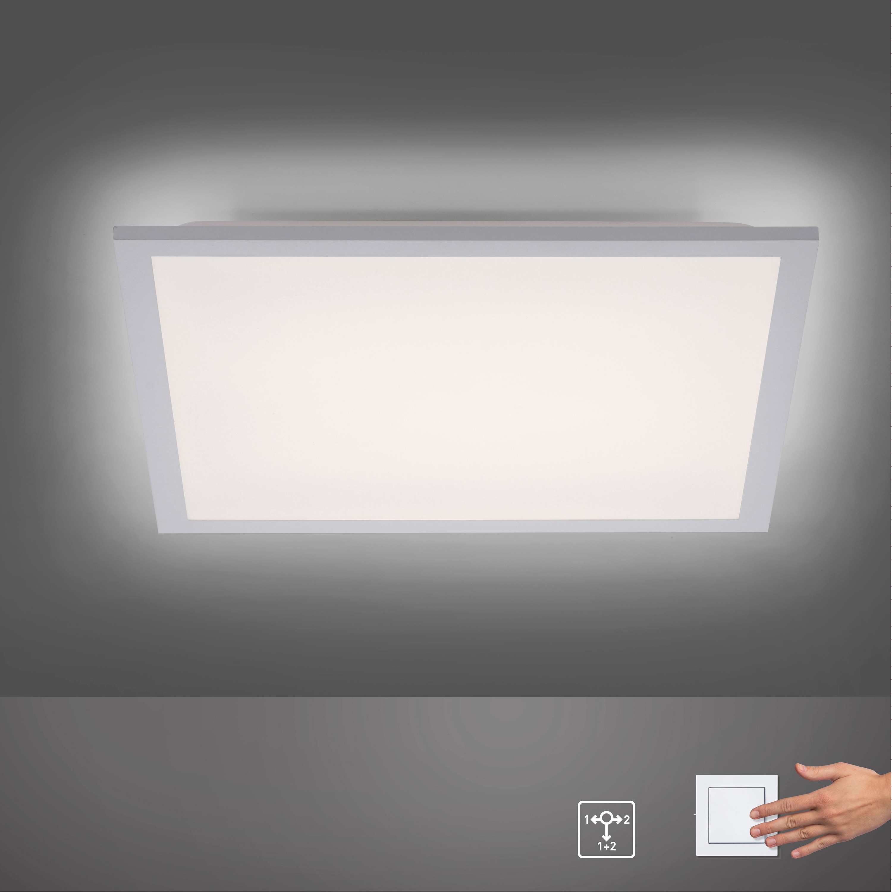 JUST LIGHT LED-Deckenleuchte 12201-16 weiss, 22 W, 2660 lm, 3000 K, einzeln schaltbar JUST LIGHT LED-Deckenleuchte 12201-16 weiss, 22 W, 2660 lm, 3000 K, einzeln schaltbar