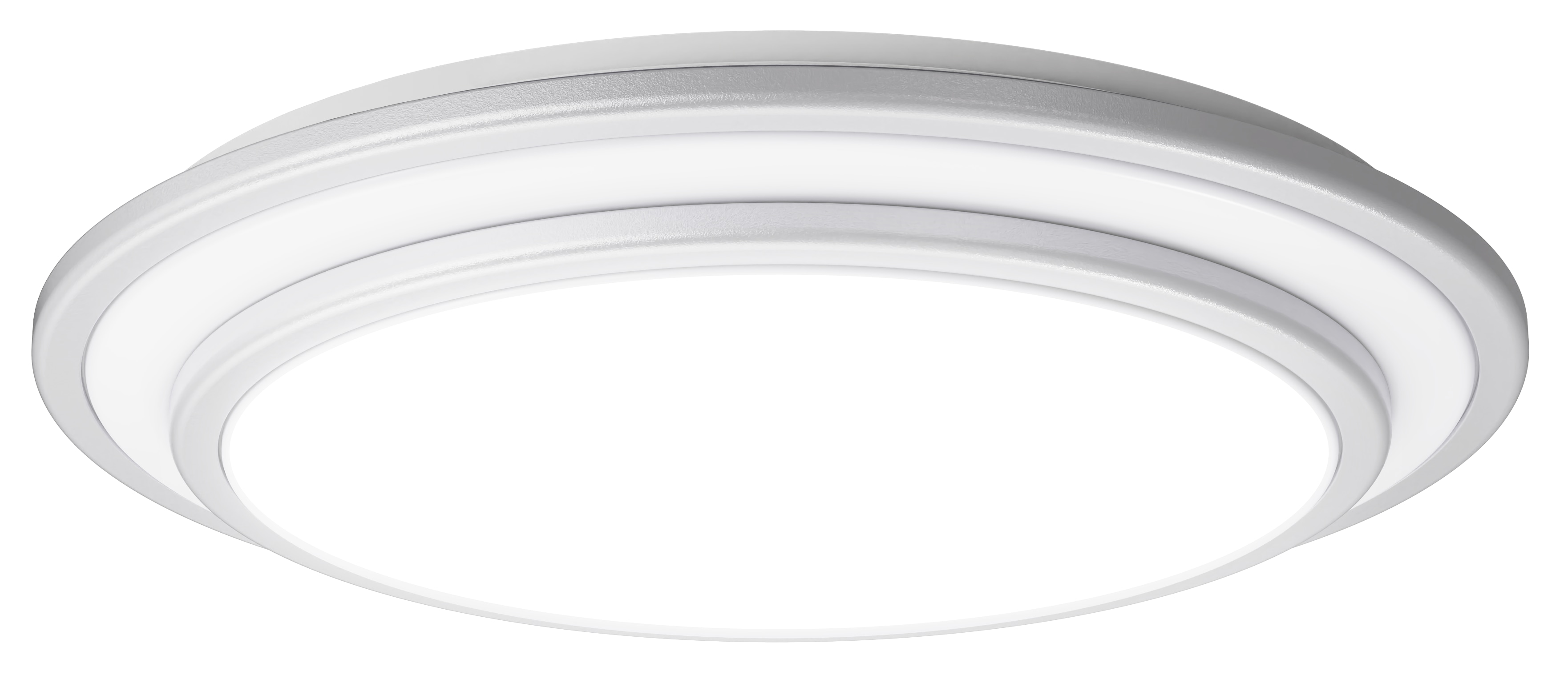 BLULAXA LED-Wand-und Deckenleuchte Nia-S, 16 W, 3000 K, 2000 lm, warmweiß, IP20, weiß/silber, 285 mm
