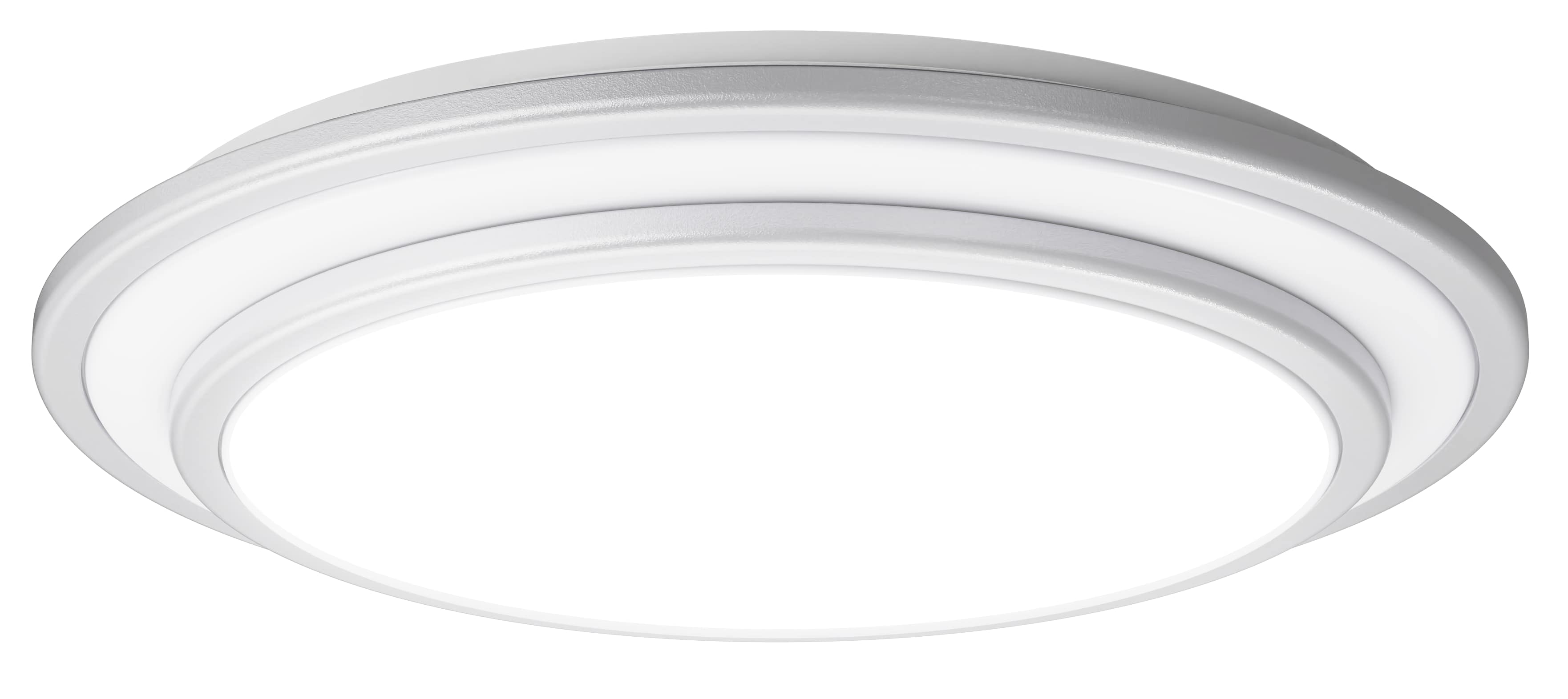 BLULAXA LED-Wand-und Deckenleuchte Nia-S, 16 W, 3000 K, 2000 lm, warmweiß, IP20, weiß/silber, 285 mm